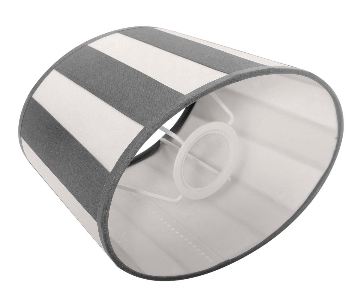 Brillibrum Lampenschirm Lampenschirm gestreift oval rund Streifenmuster E27 E14 – Bild 4 von 5