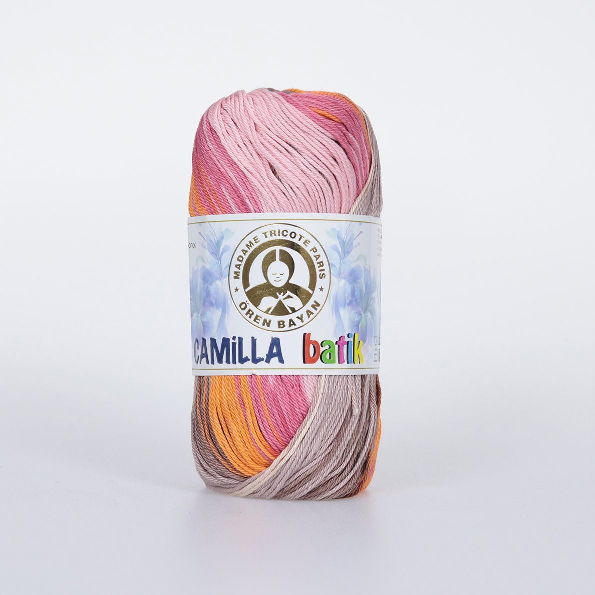 Madame Tricote Paris Ören Bayan Camilla Batik Häkelwolle, 260,00 m (Packung, 5 x 100g), Strickwolle, 100% Baumwolle, 260 Meter pro 100g Knäul