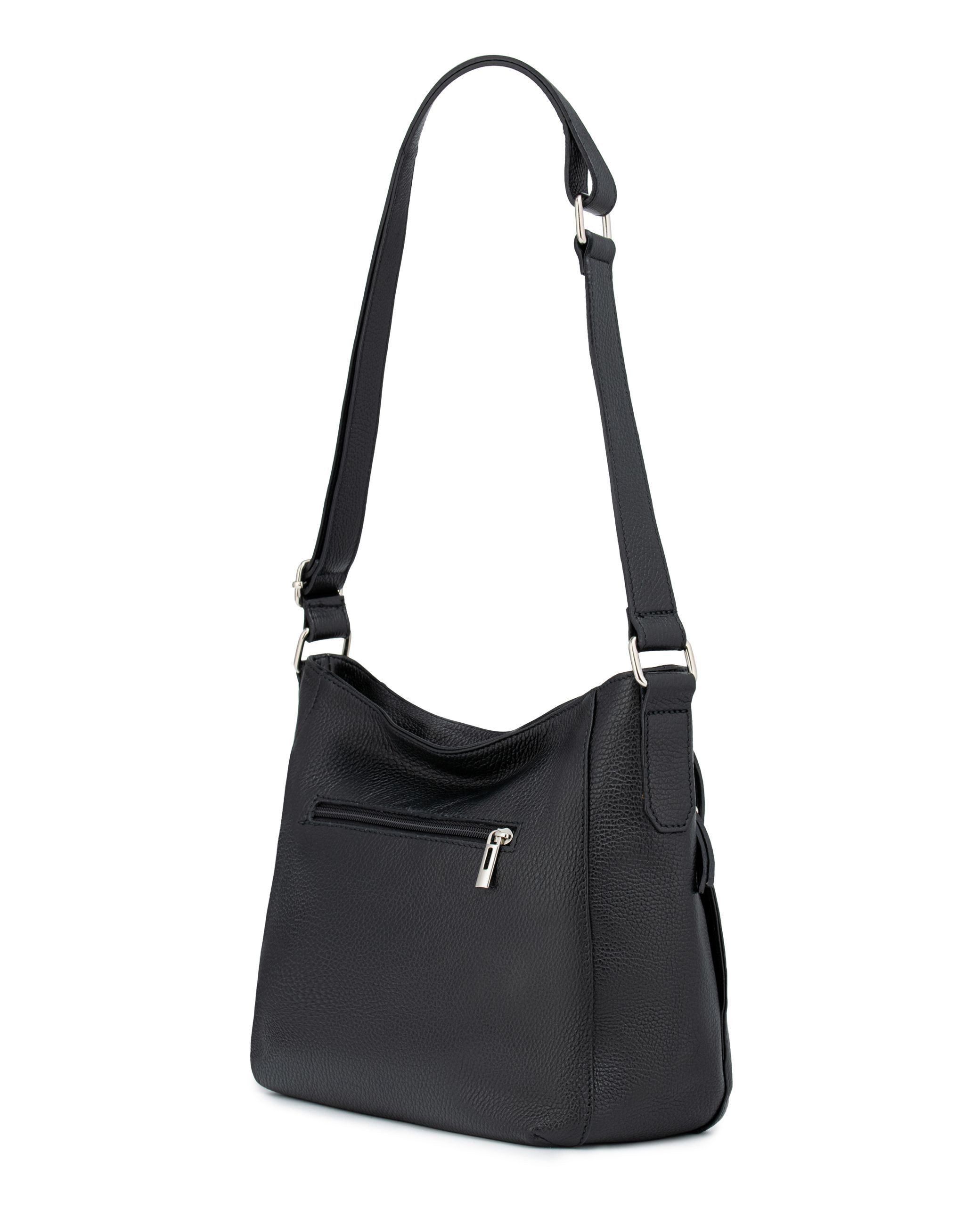 Caspar Schultertasche Klasissche Damen Leder Schultertasche - PREMIUM LINE - Modell No.865, elegant, robust & unempfindlich - 100% Echtleder - Handmade in Italy