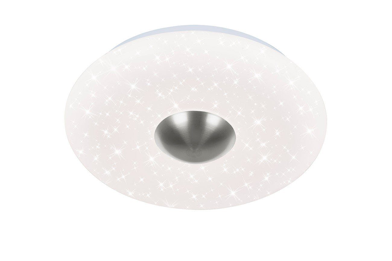 Briloner Leuchten Wohnzimmer, Schlafzimmer Licht, indirektes 29x7,5cm, Neutralweiß, LED LED-Sternenhimmel Matt-Nickel, fest verbaut, Sternenhimmel, Deckenlampe, 12W, 3476-012