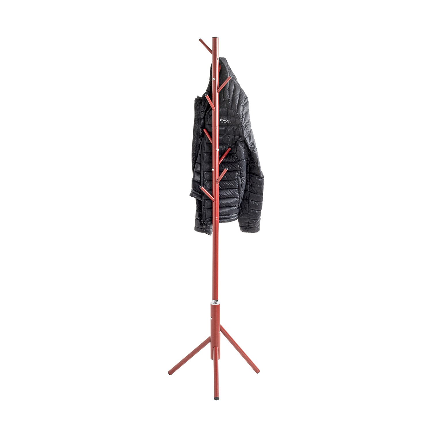 HAKU Garderobenständer Garderobe - rot aus Metall - H. 173cm - Flurgarderobenständer, (1xGarderobenständer, Hakenständer - Aufhängeständer), Kleiderständer - Mantelständer - Jackenständer