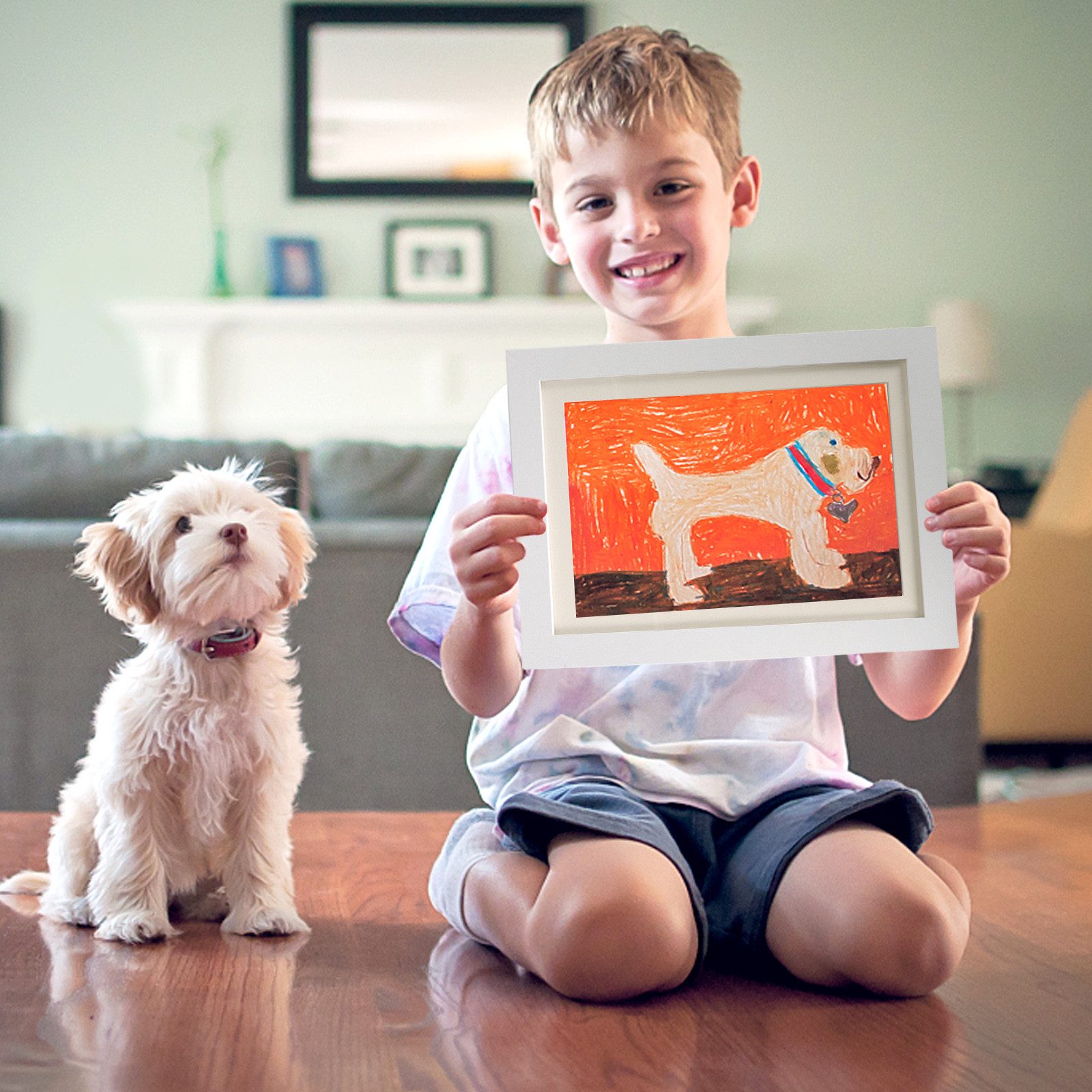 CALIYO Bilderrahmen Kinderzeichnungen A4 Wand- & Standfunktion I Bilderrahm günstig online kaufen