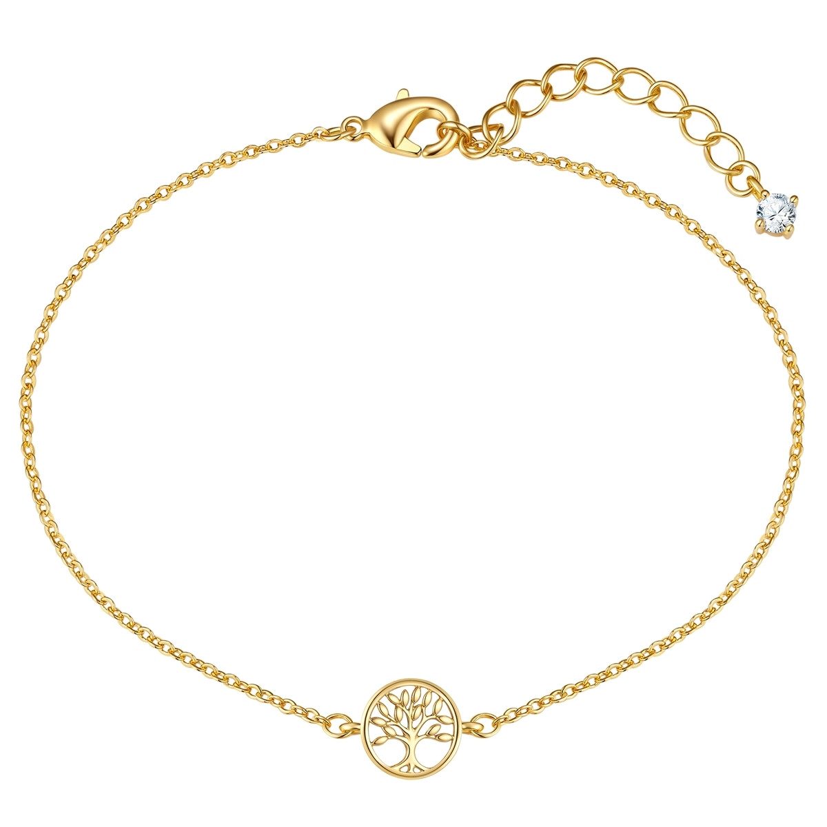Lulu & Jane Armband Lebensbaum gelbgold günstig online kaufen