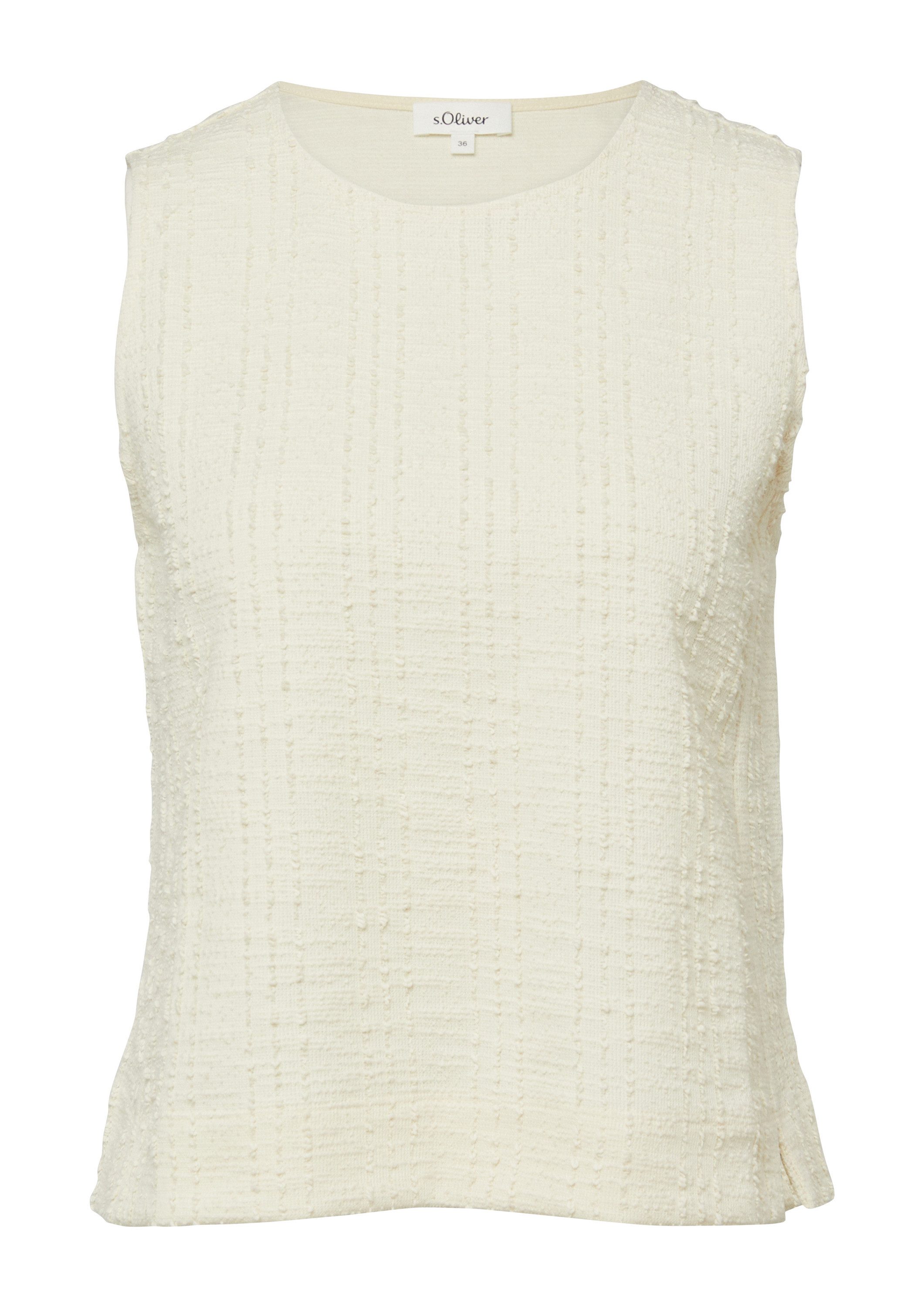 s.Oliver Sweatshirt Sweatshirt Strukturiertes Top