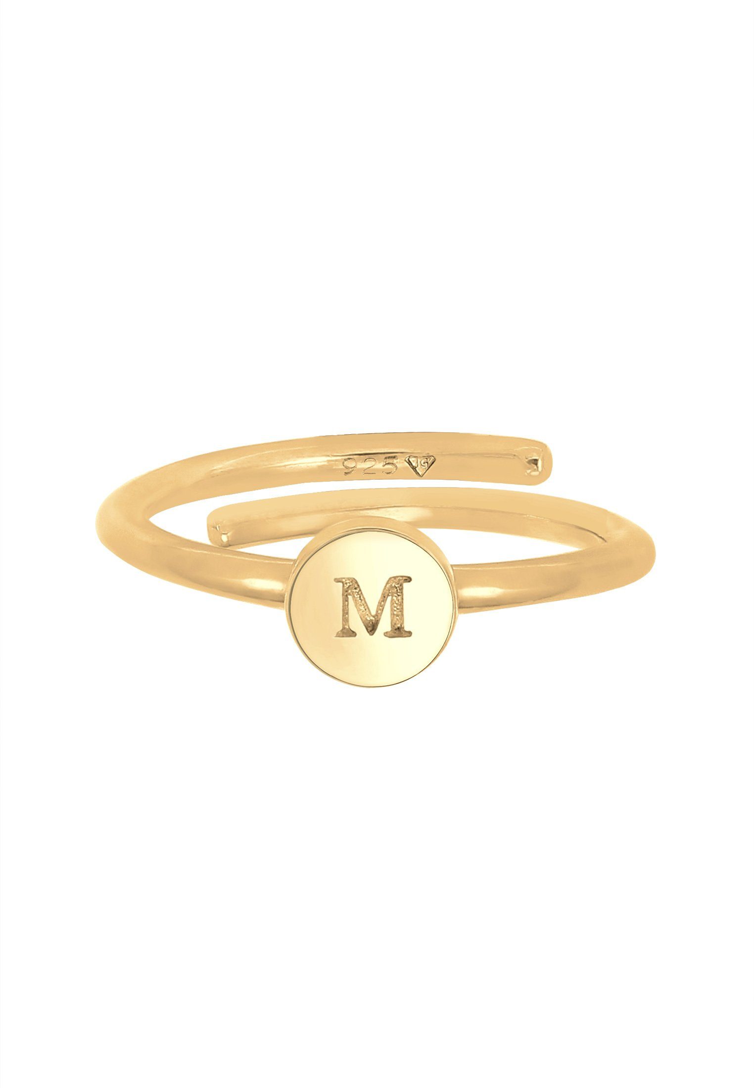 Elli Fingerring Verstellbar Initiale Kreis 925 günstig online kaufen