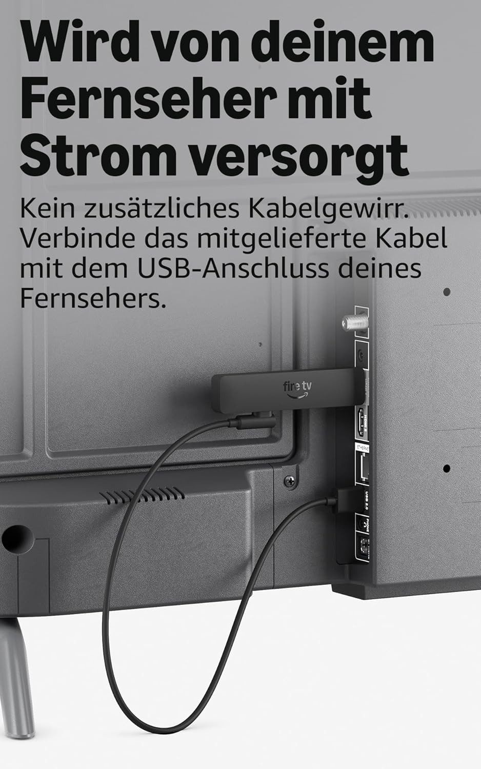 Amazon Streaming-Stick Fire TV Stick HD (neueste Generation) Live-TV - Sprachfernbedienung, Free- und Live-TV-Inhalte, Alexa-Sprachfernbedienung, Strom über TV