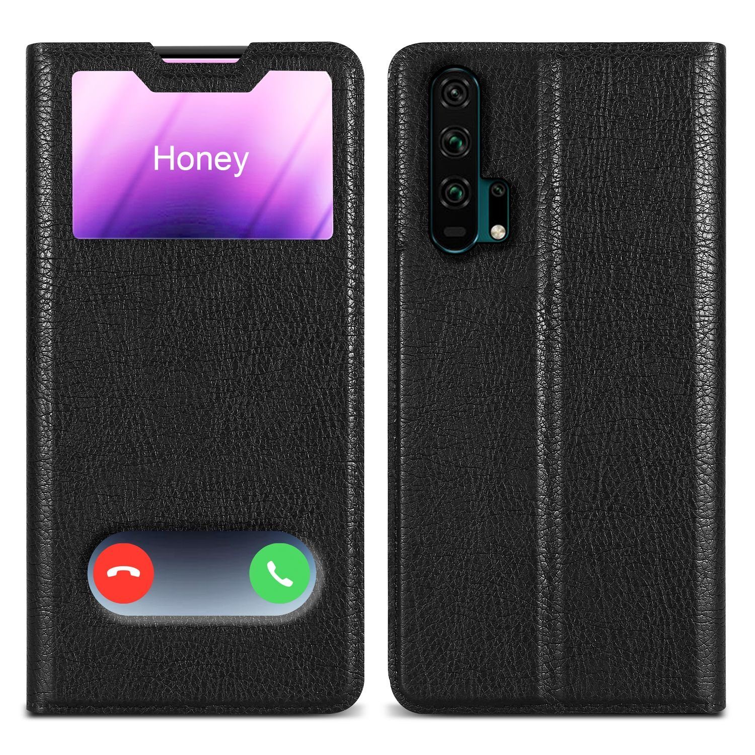 Cadorabo Handyhülle für Honor 20 PRO Hülle Honor 20 PRO, Klappbare Handy Schutzhülle - Hülle - mit Standfunktion und Kartenfach