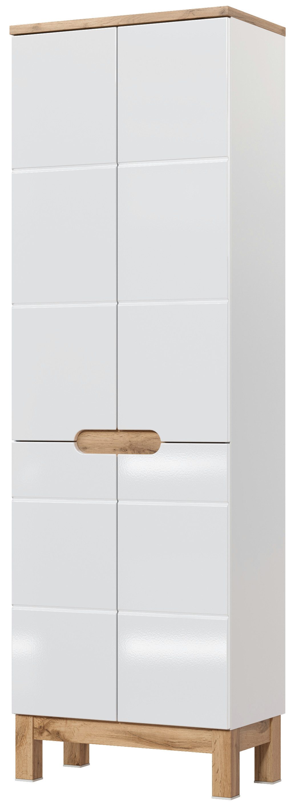 Hochschrank Badezimmer Schrank Hoch Weiß Bad Schrank