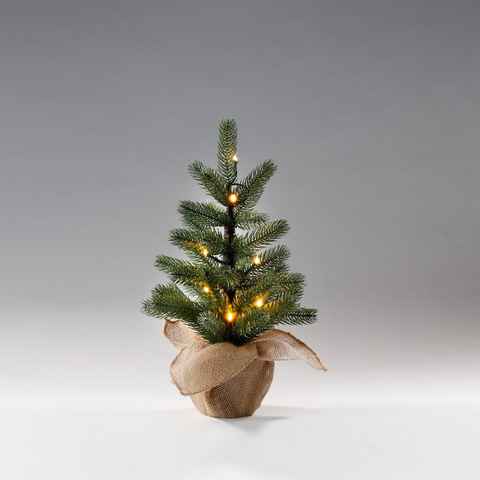 CHRISTMAS GOODS by Inge LED Baum im Jutesack, LED fest integriert, Weihnachtsdeko