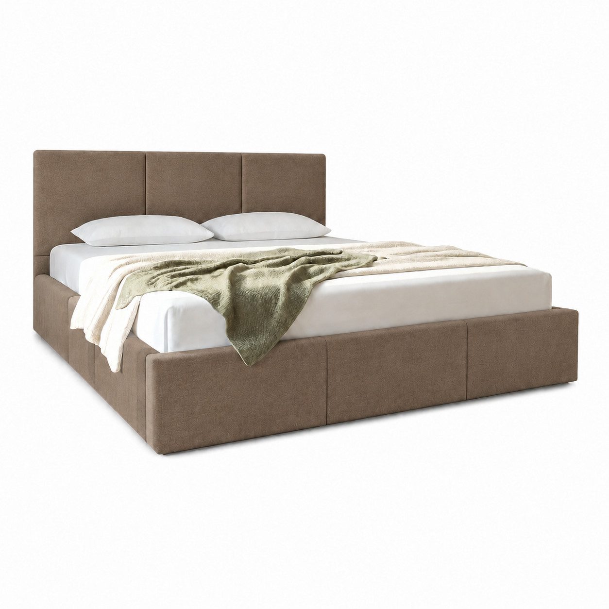 Home Collective Polsterbett Bett Doppelbett Bettgestell mit Lattenrost & Stauraum, mehrere Größen (Größen: 120x200 140x200 160x200 180x200, samtweicher Velourss – Bild 2 von 5
