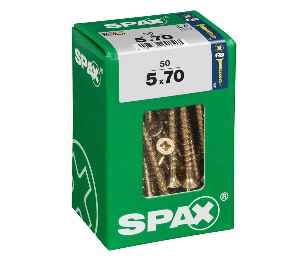 Spax 70 - 5.0 50 x Stk. Holzbauschraube PZ SPAX 2 Universalschrauben mm
