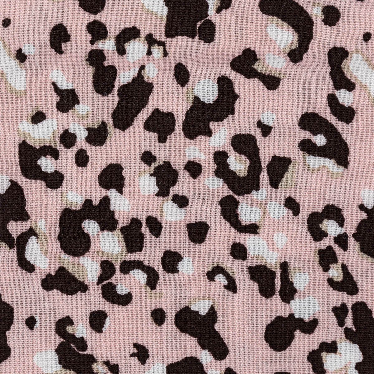 Stoff Viskosestoff Chally Leopardenmuster rosa braun 1,4m Breite