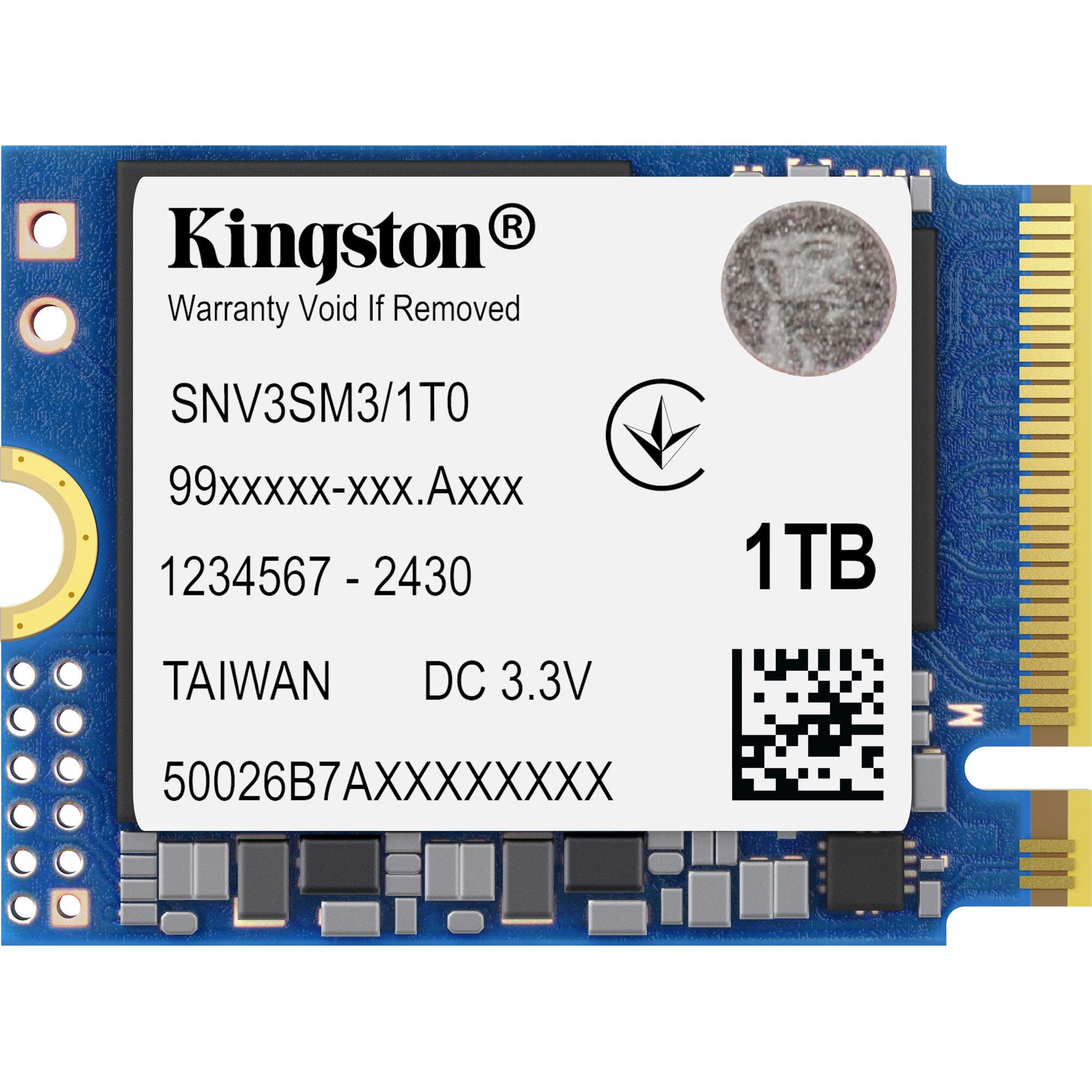 Kingston Kingston NV3 1 TB, SSD, (PCIe 4.0 x4, NVMe, M.2 interne HDD-Festplatte (1 TB) Steckkarte"