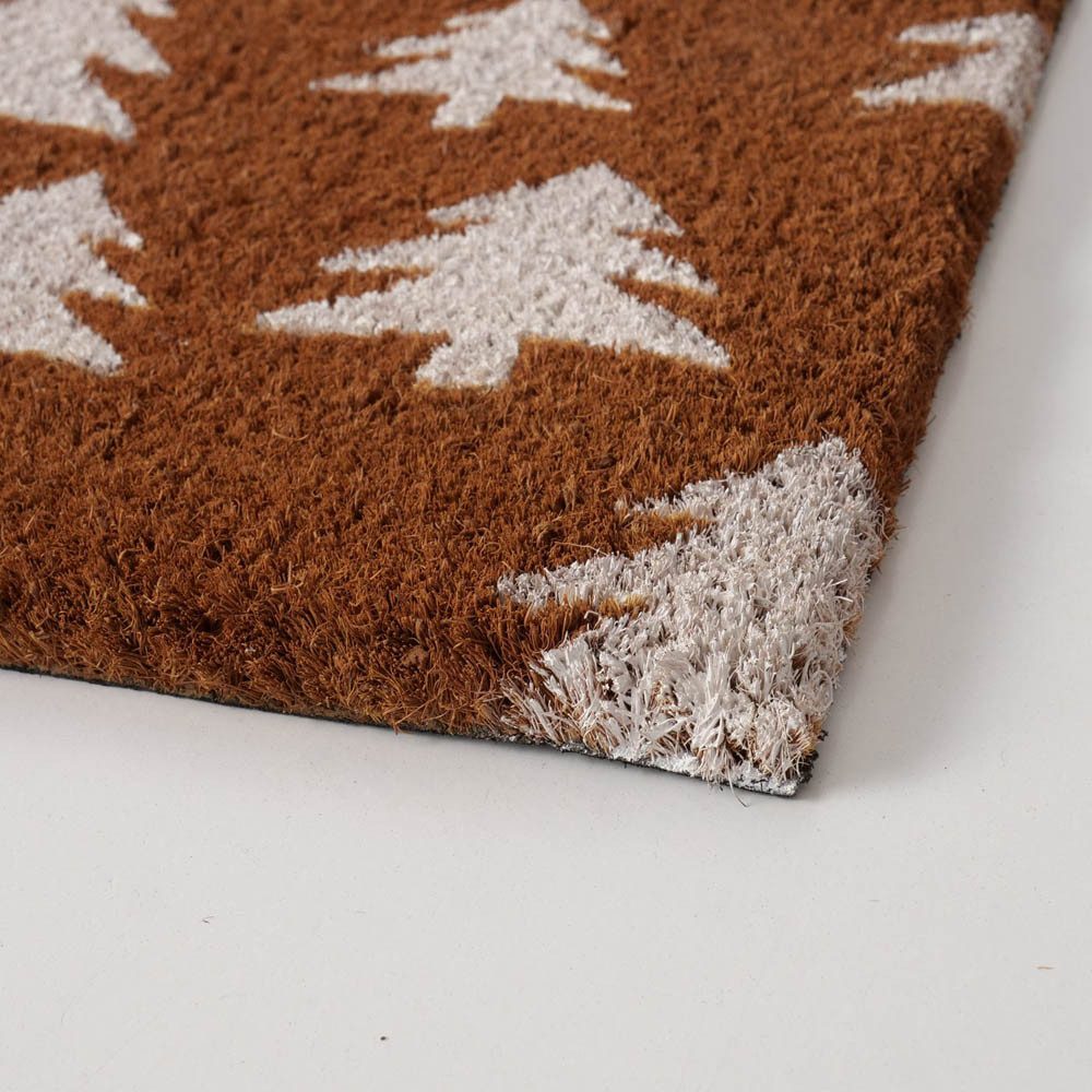 BOLTZE Fußmatte Fußmatte WHITE TREE natur mit weißen Tannenbäumen Weihnacht günstig online kaufen