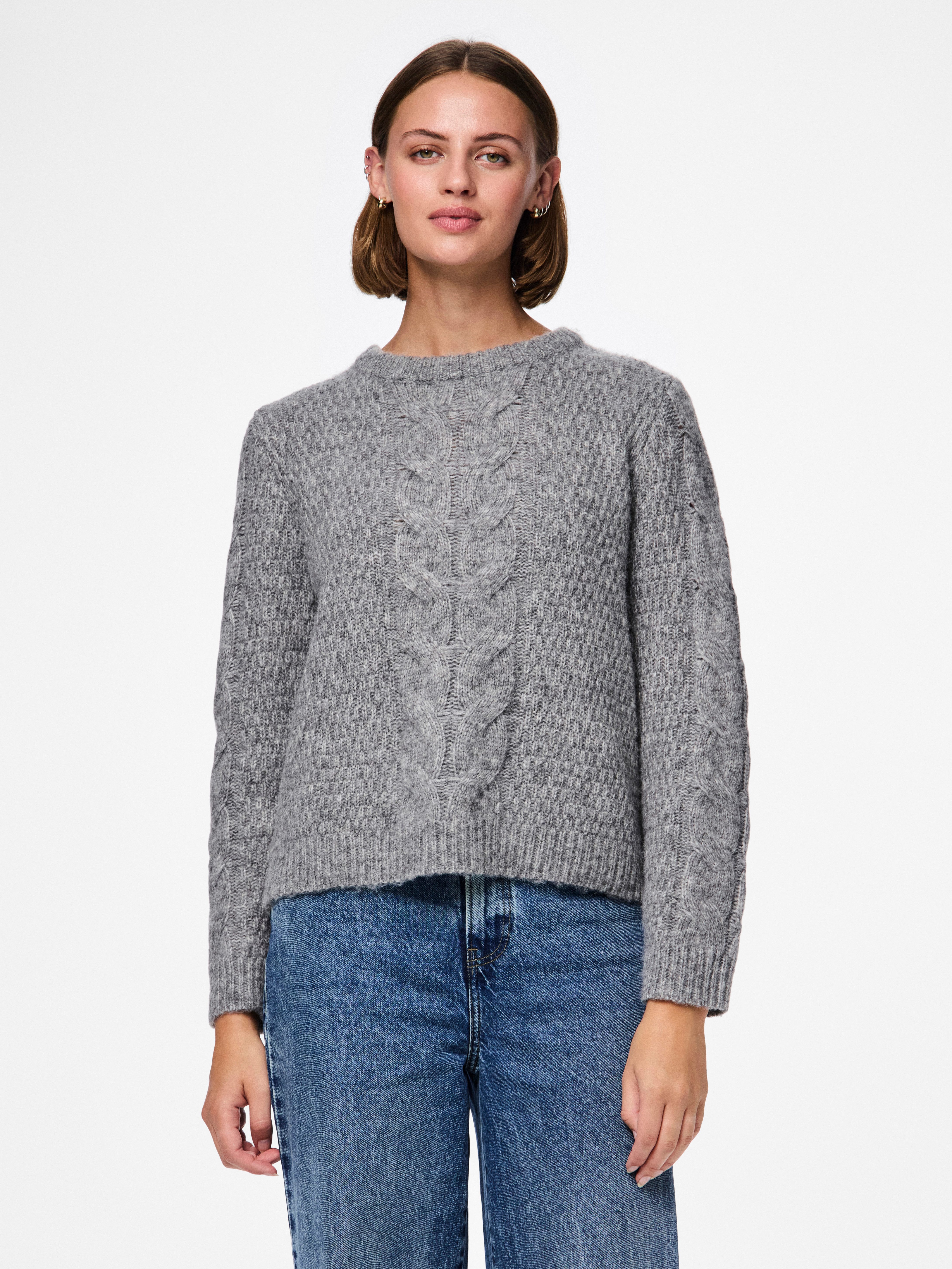 pieces Strickpullover PCNINA LS O-NECK KNIT günstig online kaufen