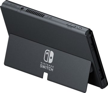 Nintendo Switch OLED Konsole Schwarz Blau Rot (Bundle, inkl. The Legend of Zelda: Tears of the Kingdom Spiel), Handheld Spielekonsole Neonrot/Neonblau Set