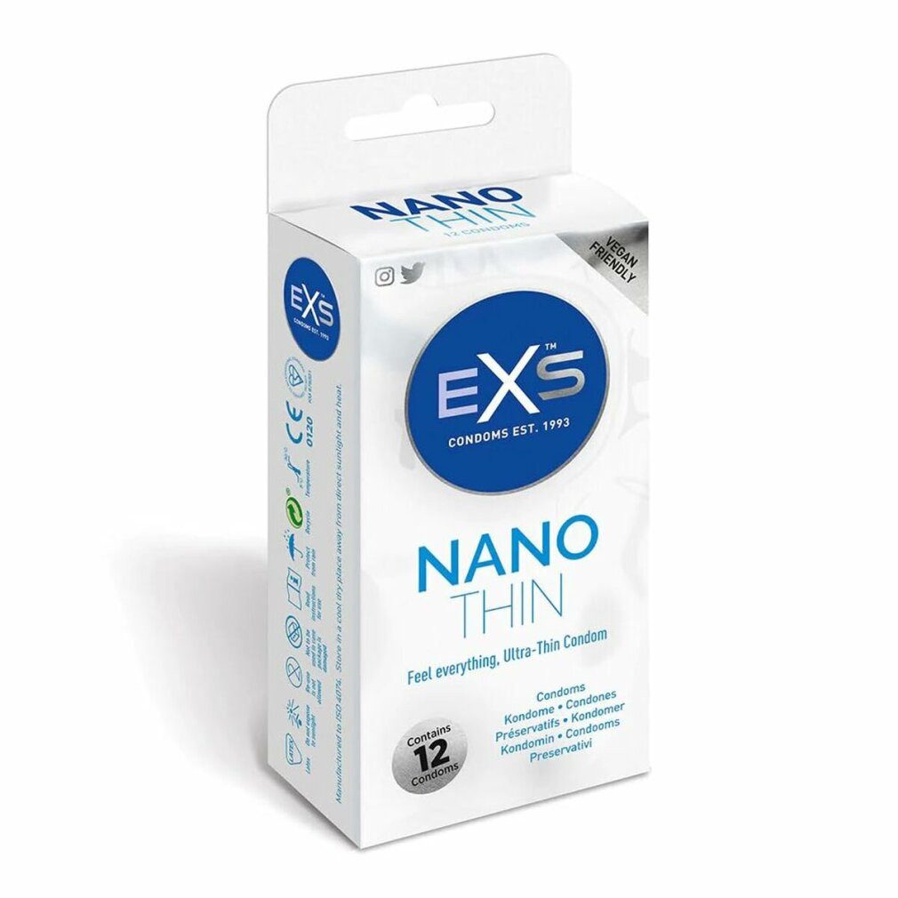 EXS CONDOMS Kondome Nano Thin ultradünne Kondome 12Stk.