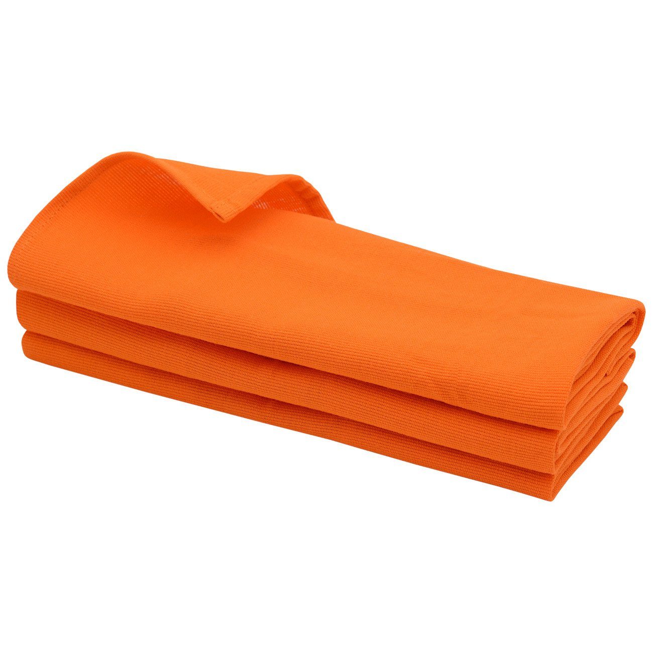 Engelland Geschirrtuch Küchentuch, (Vorteils-Set, 3-tlg., Rippenstruktur), 100 % Baumwolle, integrierte Aufhängeschlaufe, 70 x 50 cm, saugfähig Orange