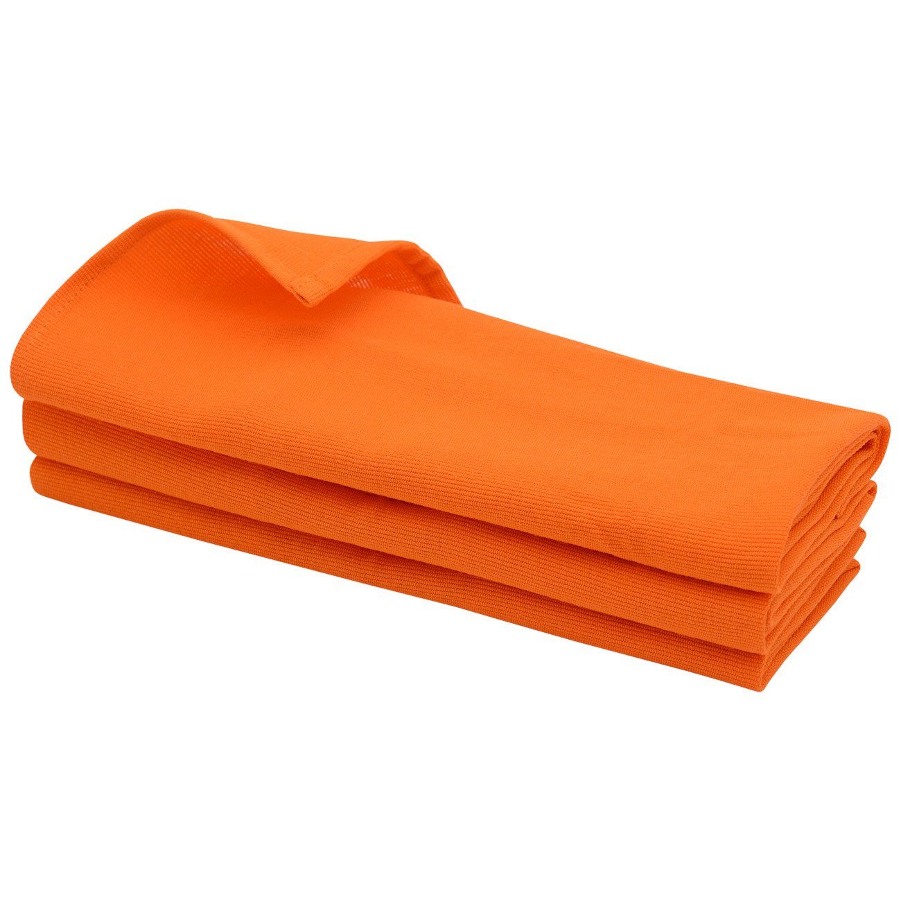 100 x cm, saugfähig 50 Küchentuch, Orange (Vorteils-Set, 70 Rippenstruktur), Geschirrtuch 3-tlg., Baumwolle, integrierte % Engelland Aufhängeschlaufe,