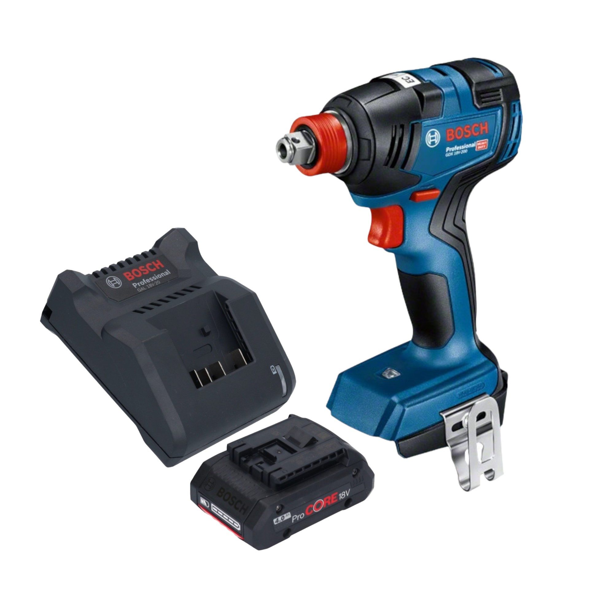 Bosch Professional Akku-Schlagschrauber GDX 18V-200 Professional Akku Drehschlagschrauber 18 V 200 Nm
