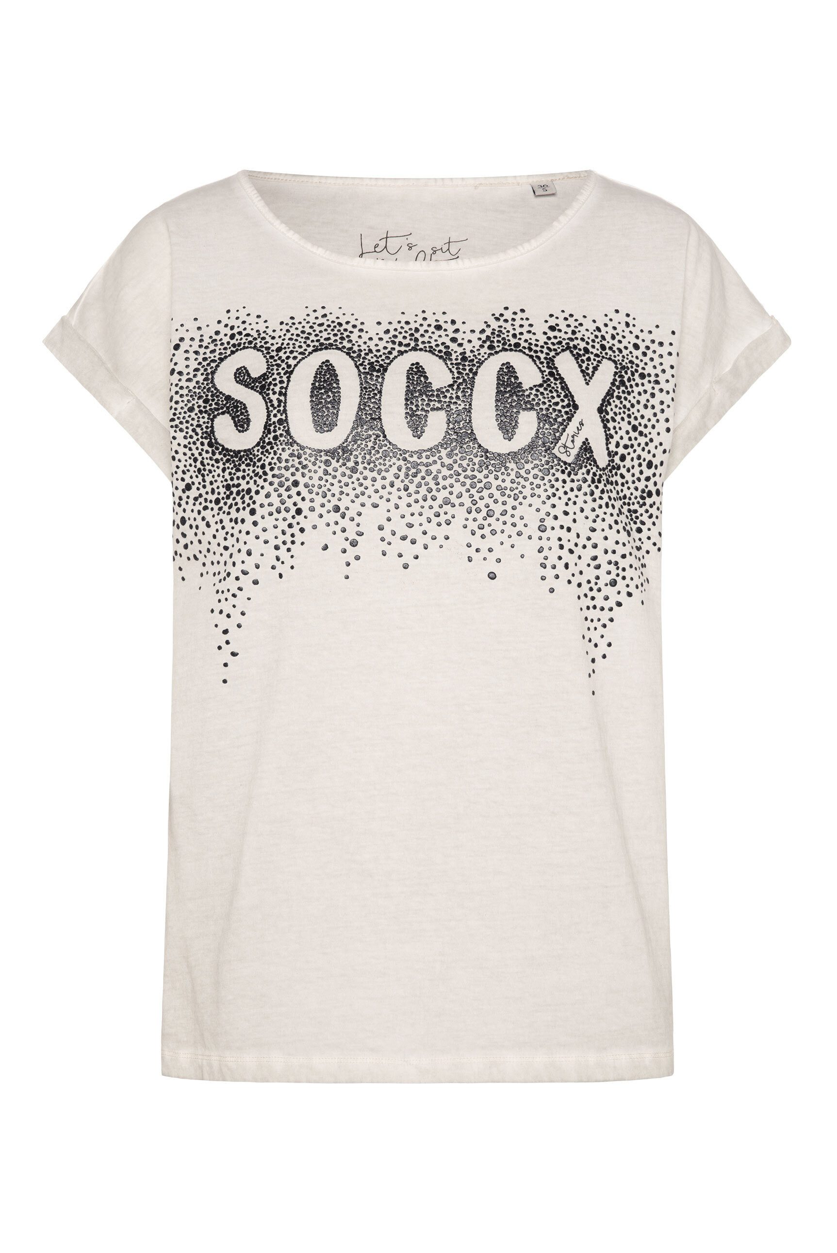 SOCCX Rundhalsshirt mit überschnittenen Schultern günstig online kaufen