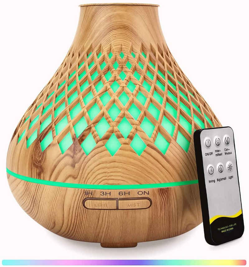 zggzerg Luftbefeuchter Zggzerg Aroma Diffuser, 500ml Diffusor für Ätherische Öle