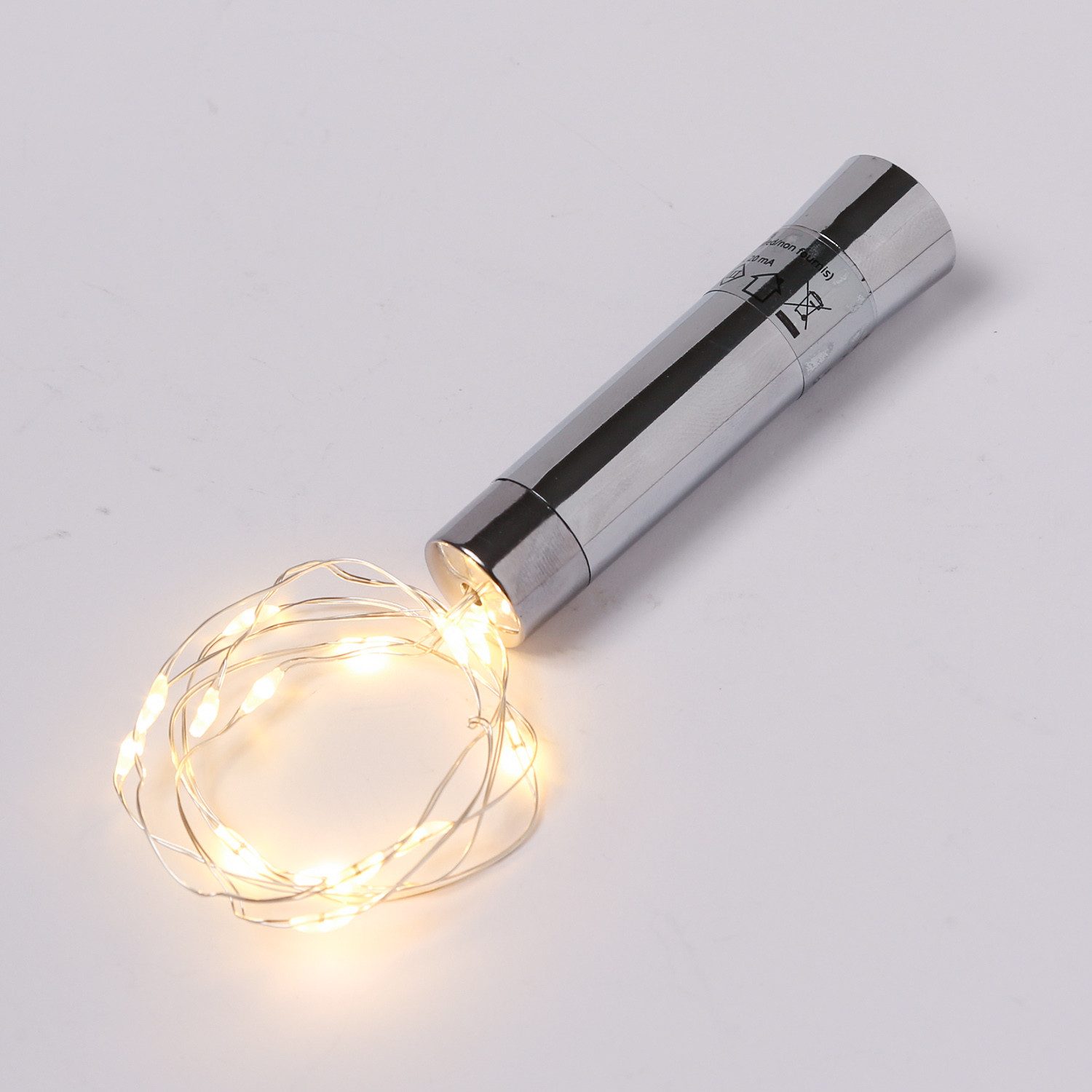 MARELIDA LED-Lichterkette LED Draht für Flaschen Korken Flaschenlicht Weinflaschen 70cm silber, 15-flammig – Bild 5 von 5