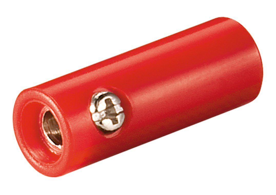 Lautsprecherstecker goobay Bananen Kupplung mit Schraubanschlüssen rot (Bulk)