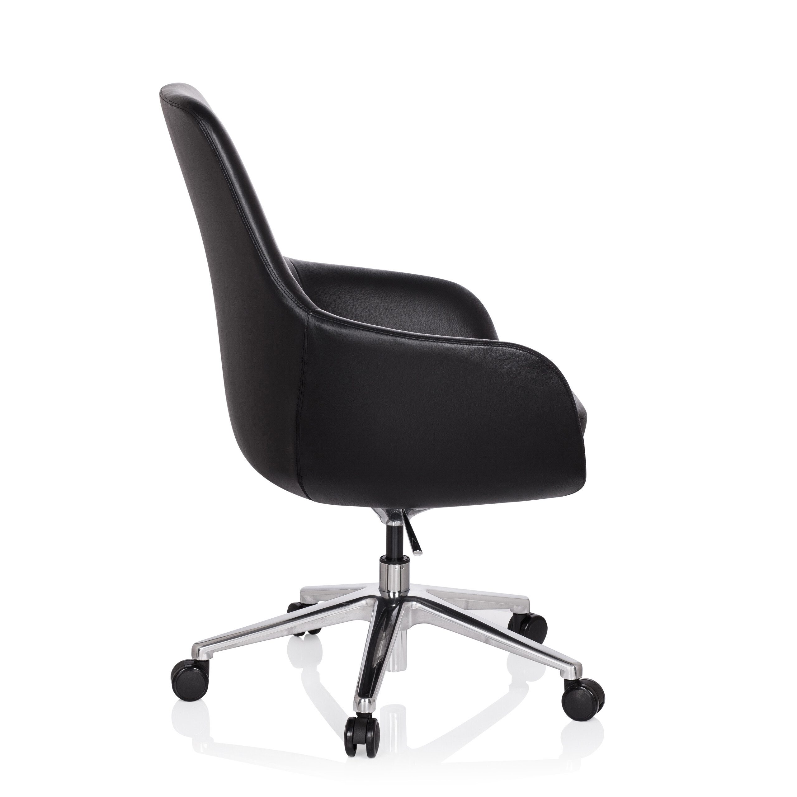 hjh OFFICE Chefsessel Profi Chefsessel BARENO Leder mit Armlehnen, Drehstuhl Bürostuhl ergonomisch