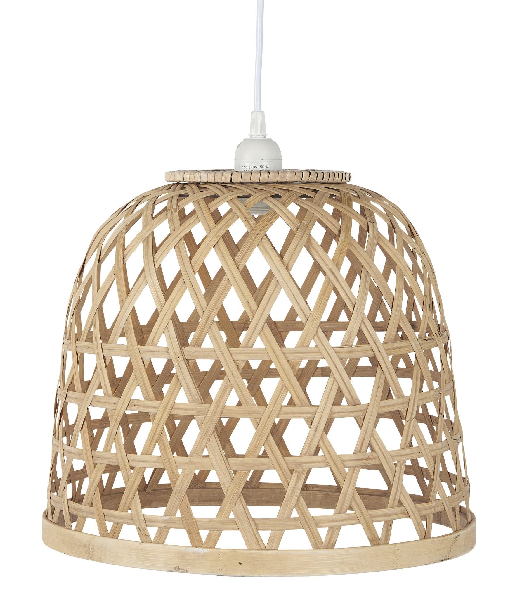 Ib Laursen Hängeleuchte Hängelampe Pendelleuchte Lampe Bambus D 34cm Ib Laursen 3836-14, Fassung E 27, Leuchtmittel ist nich enthalten