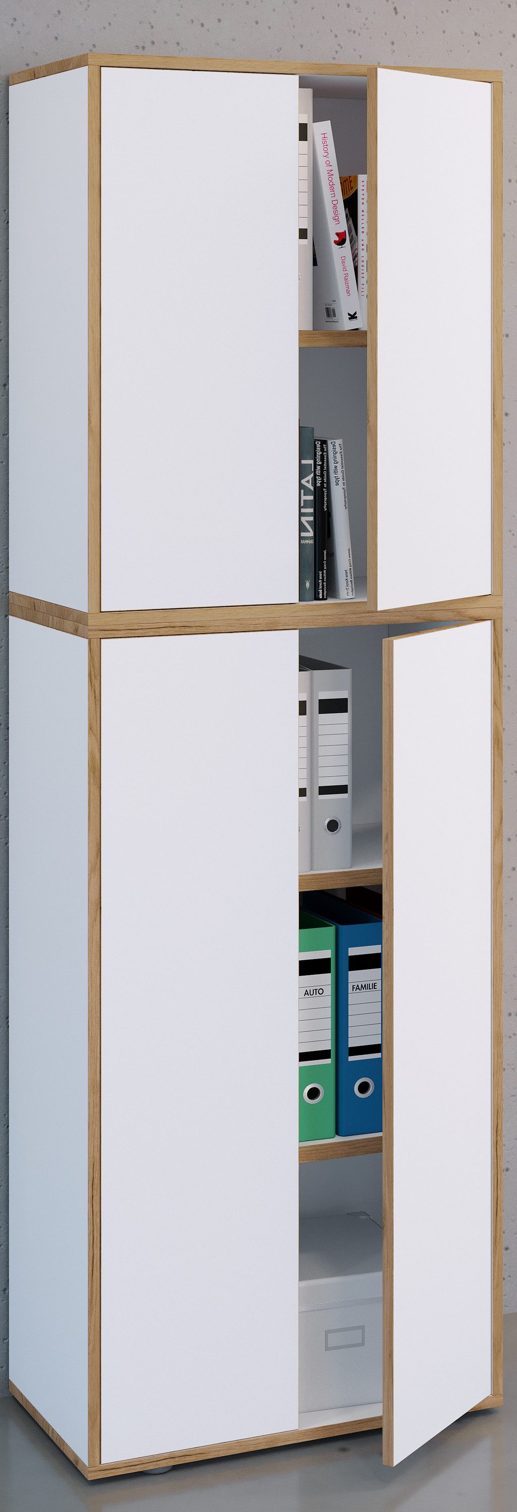 VCM Aktenschrank Büroschrank Aktenschrank Sideboard Salia 5fach