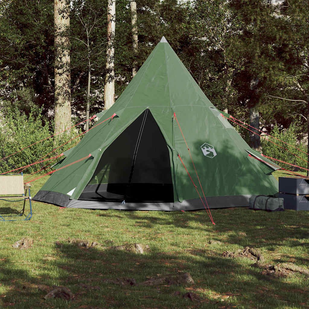 vidaXL Tipi-Zelt Tipi-Campingzelt 4 Personen Grün Wasserdicht, Personen: 4 (1 tlg)
