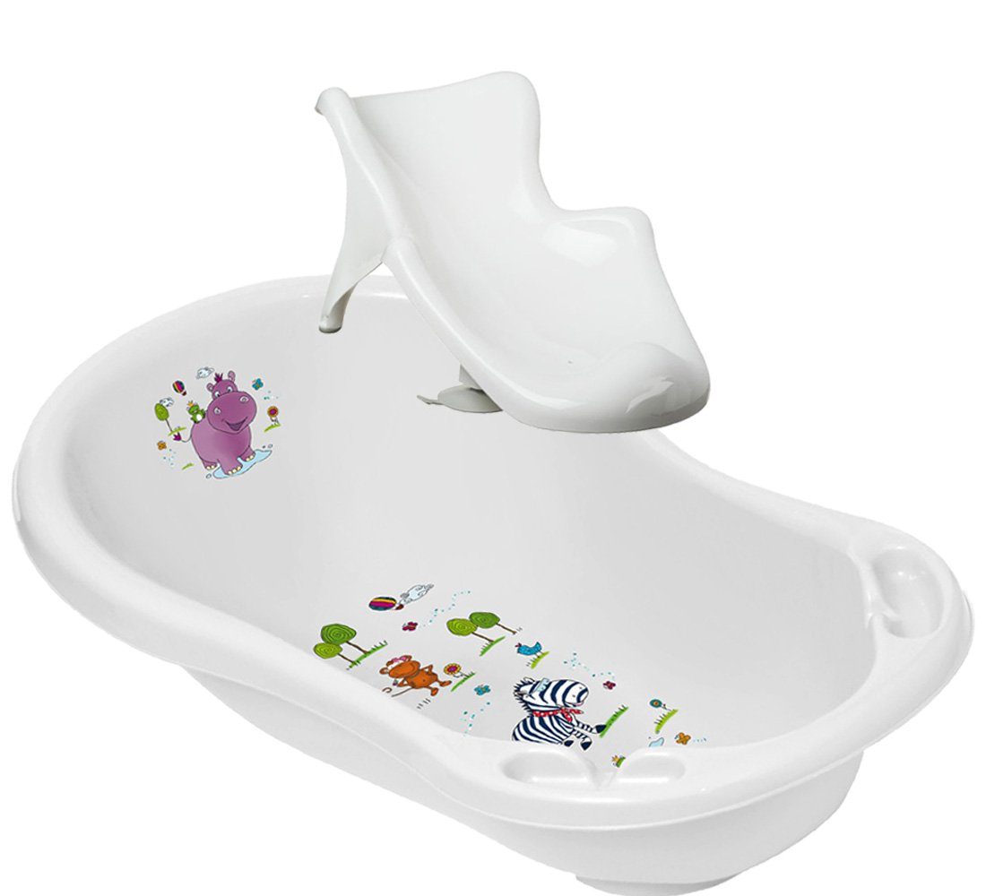 Top-Innovativ Babybadewanne 2 TEILE SET – HIPPO Weiss – Babybadeset Wanne  84 cm Pflege Baden, (Made in Europe Premium-Set), **Wanne + Sitz **