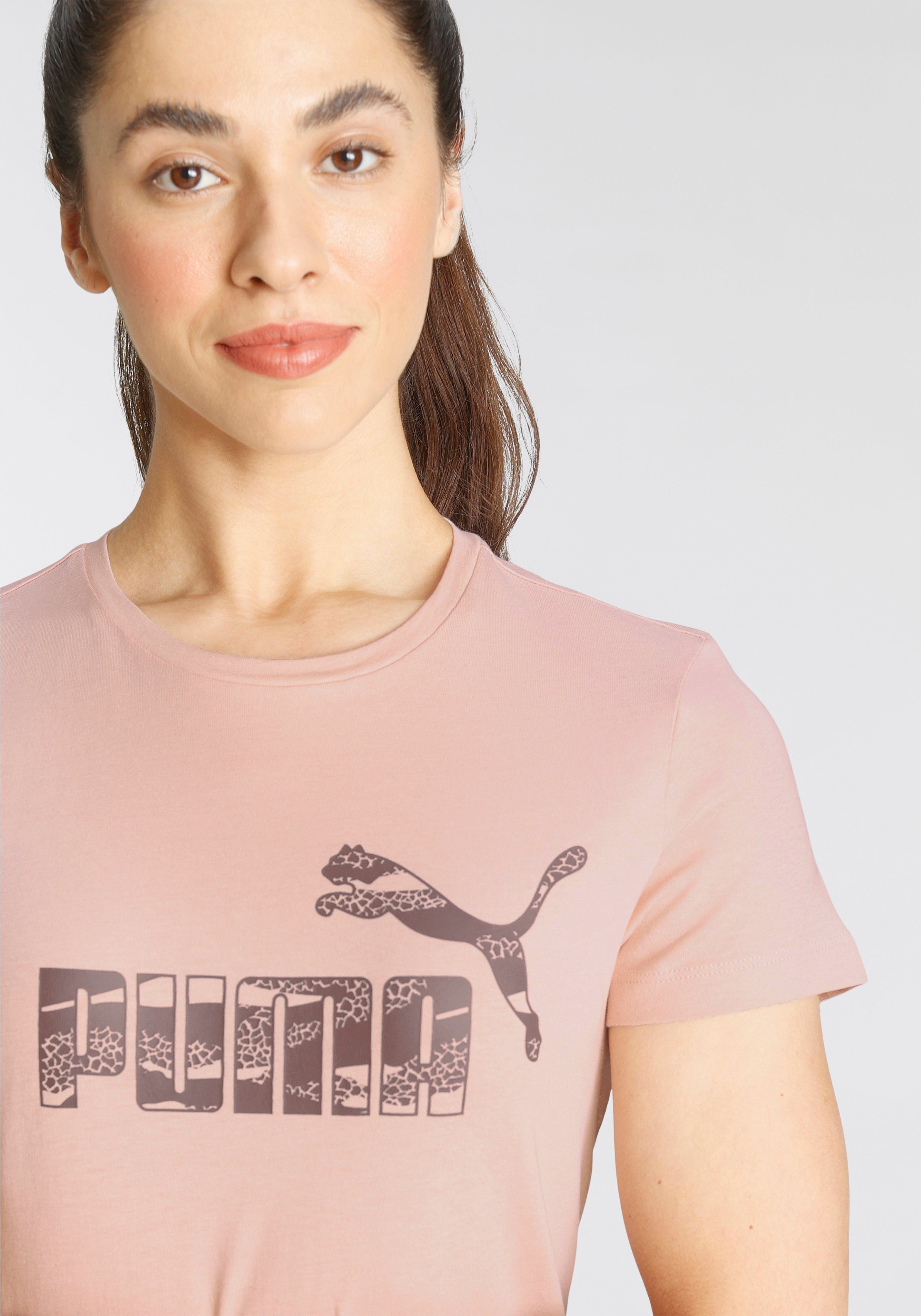 Logo T-Shirt PUMA rosé ESS+ Animal Tee