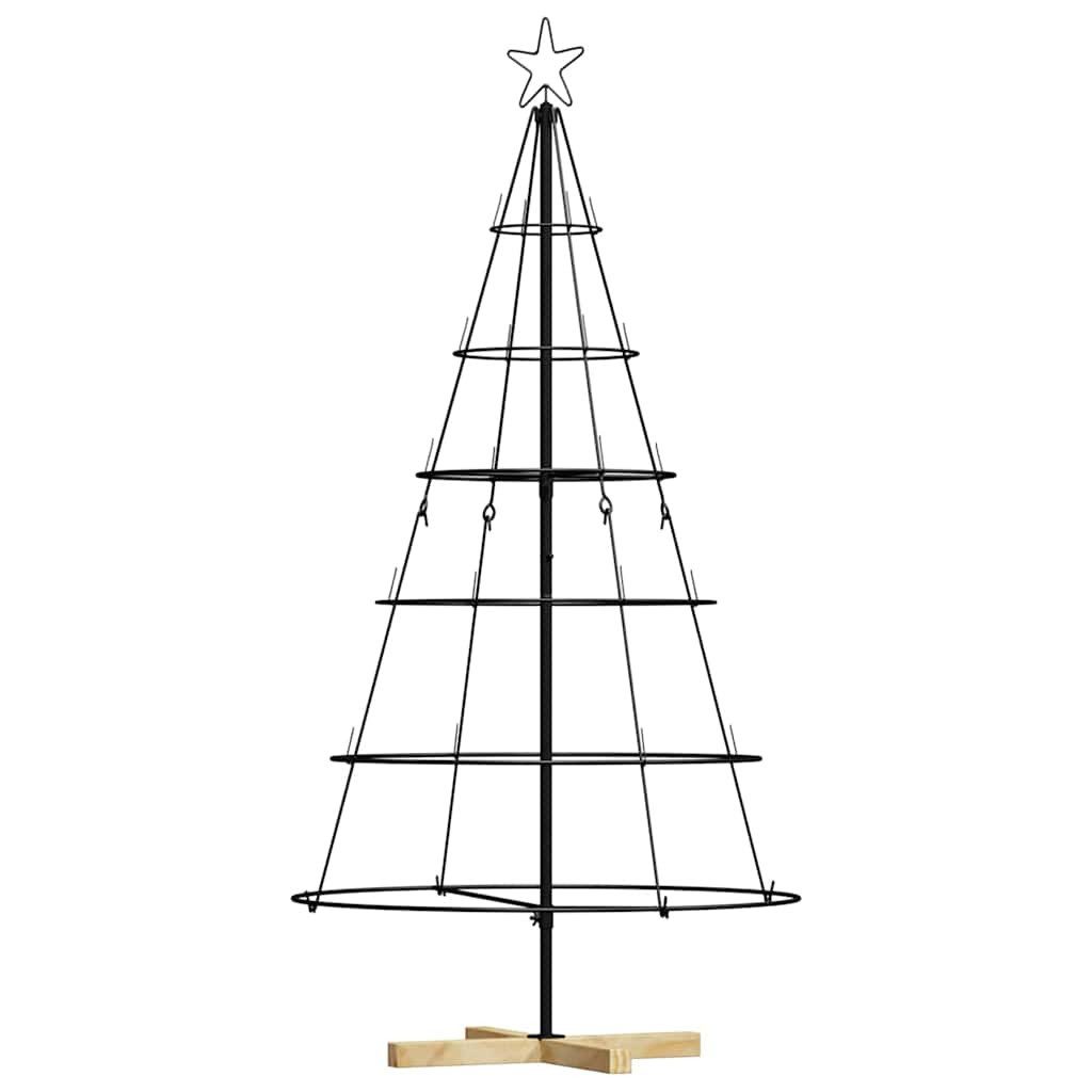 Künstlicher Weihnachtsbaum Weihnachtsdeko mit Ständer Schwarz 154 cm Stahl