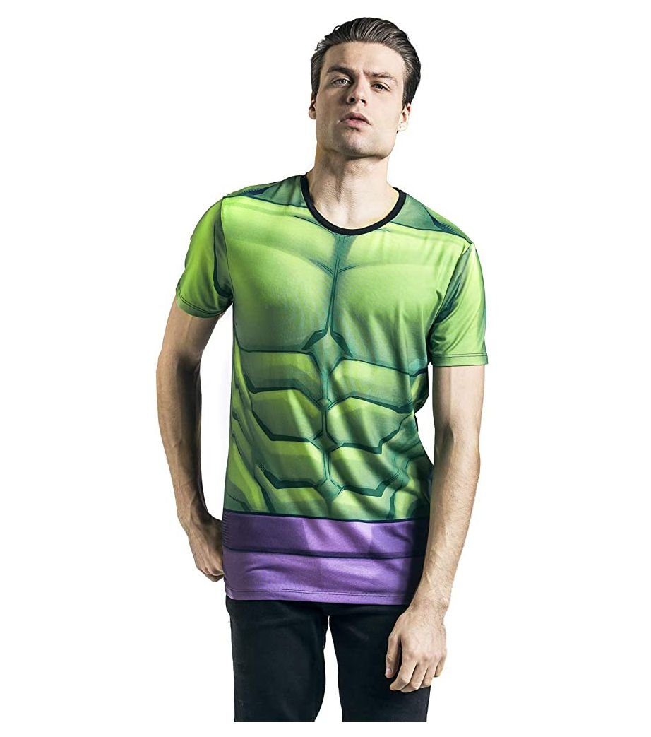 Marvel - Hulk Print-Shirt HULK Cosplay T-Shirt Grün XS S M L XL Marvel