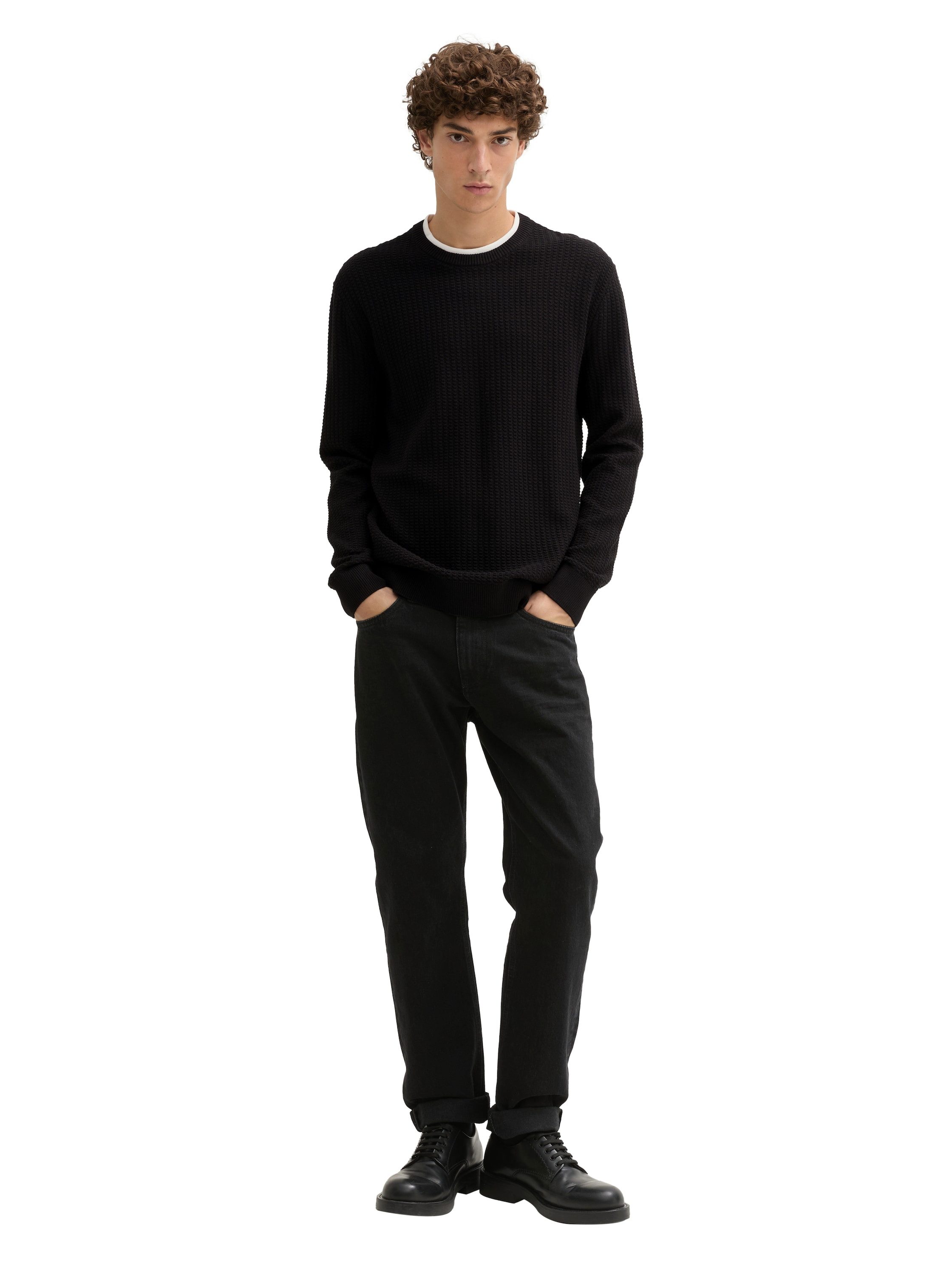TOM TAILOR Denim Strickpullover in 2-in-1-Look