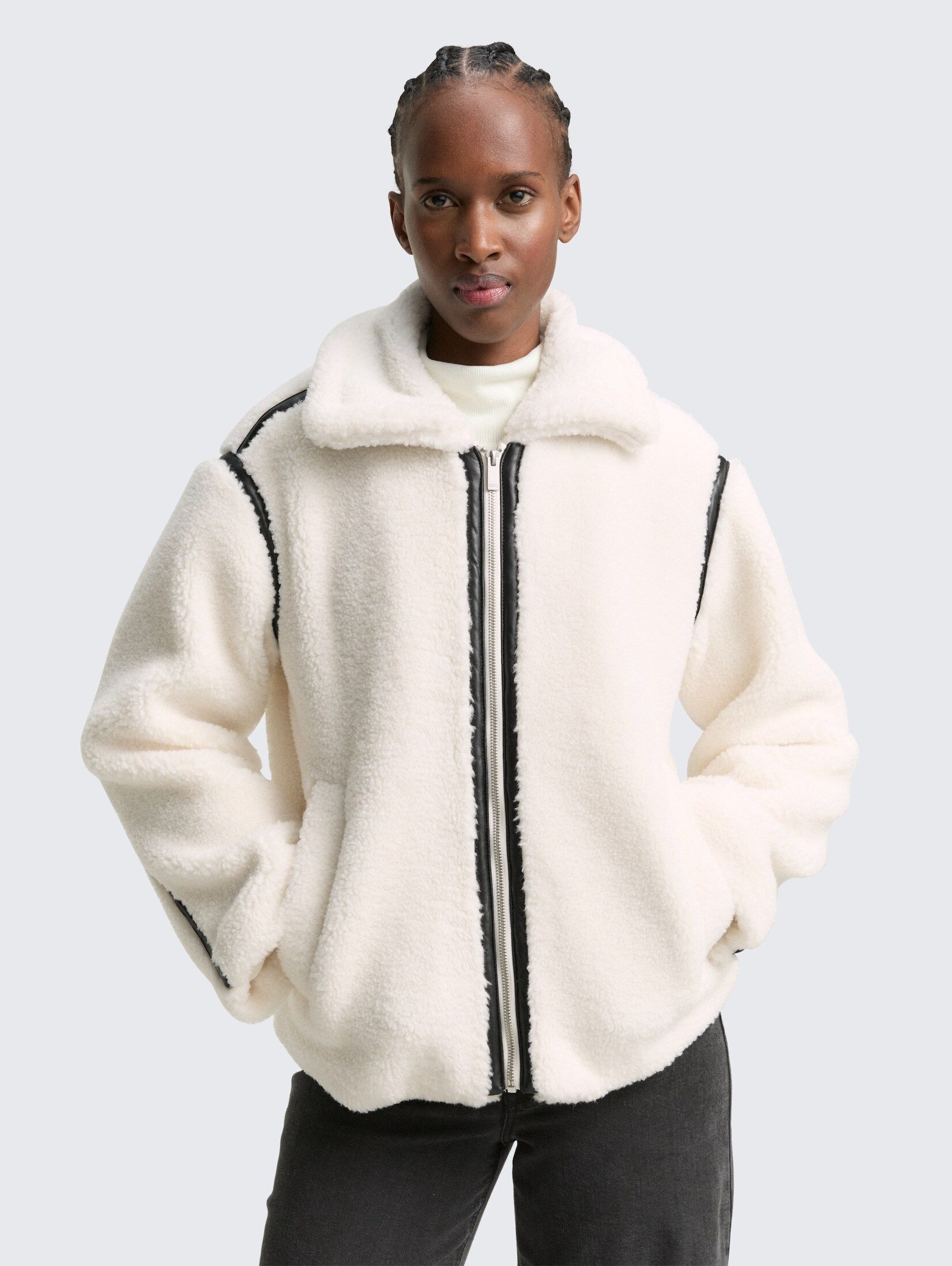 TOM TAILOR Denim Sommerjacke Jacken Loose Fit Teddy Jacke günstig online kaufen