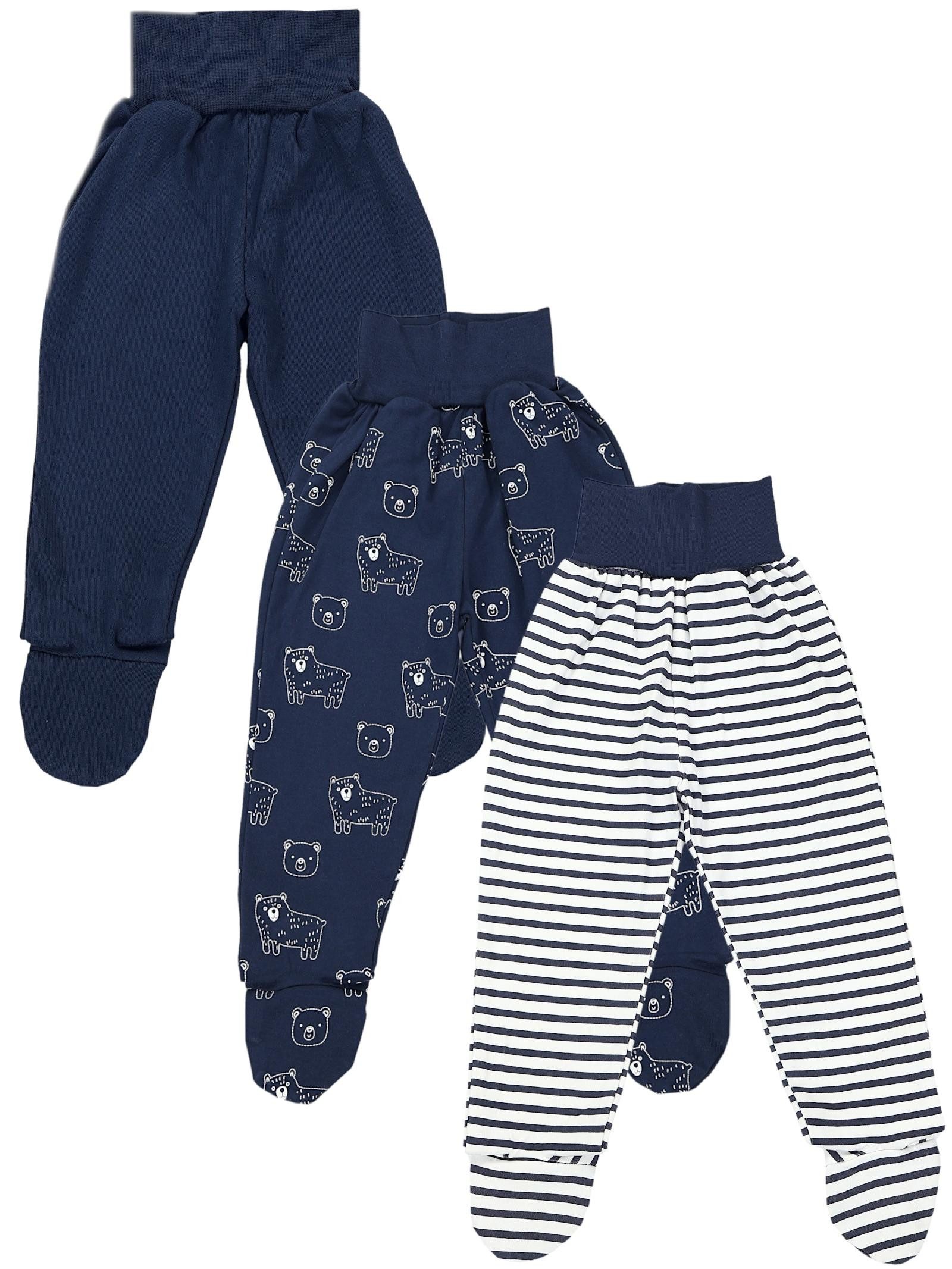 TupTam Strampler TupTam Baby Jungen Strampelhose mit Fuß 3er Pack