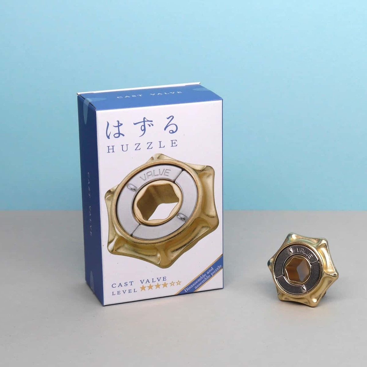 Hanayama Spiel HUZZLE CAST VALVE - faszinierendes Logikspiel, Knobelspiel, Metallpuzzle