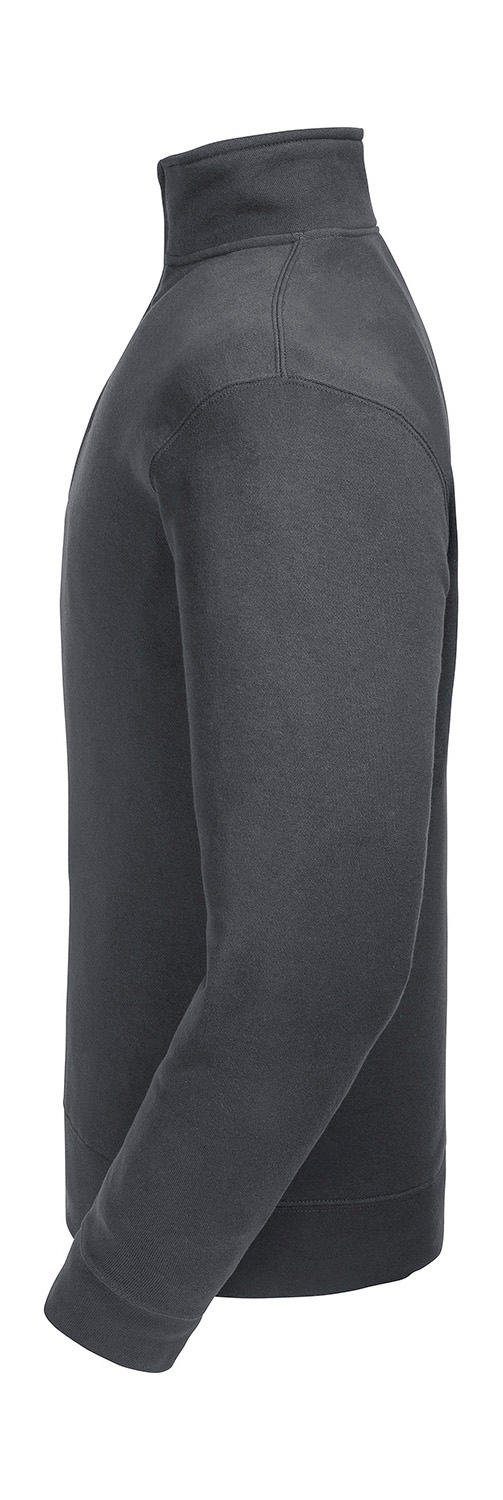 Russell Kapuzenpullover RUSSELL Herren Sweatshirt Reißverschluss Stehkragen Pullover Langarm