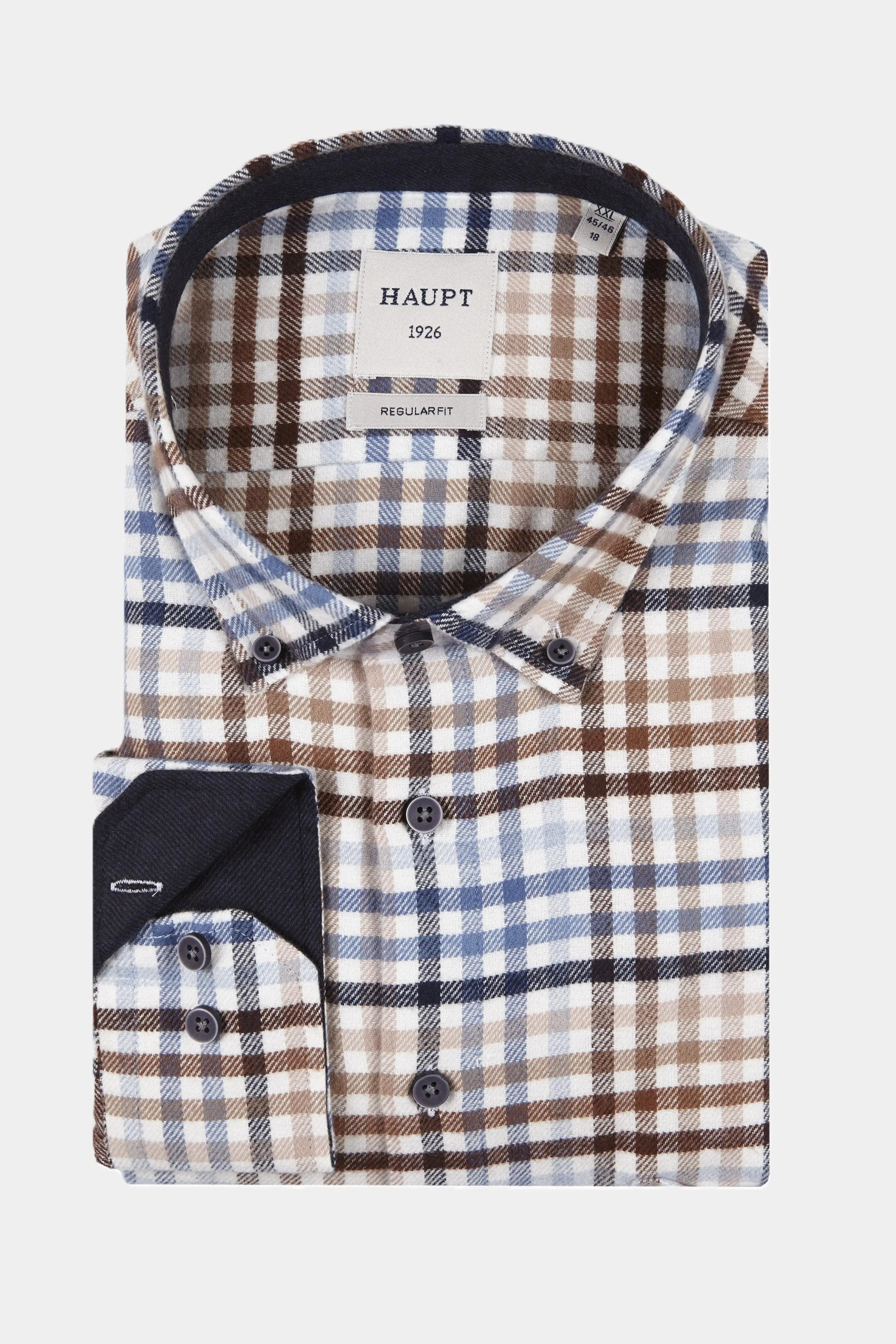 Haupt Langarmhemd Haupt Flanell Regular Fit günstig online kaufen