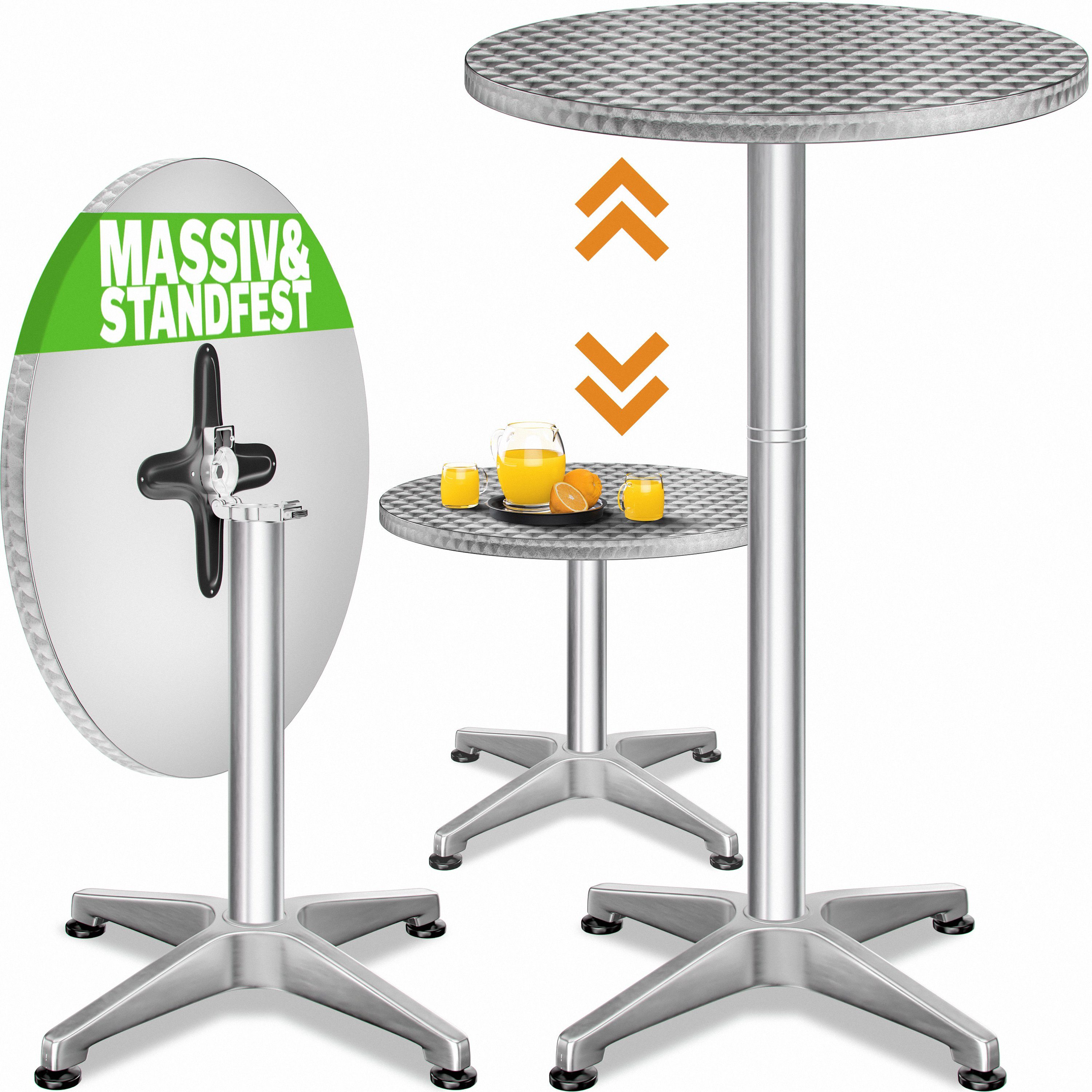 Casaria Stehtisch (1-St), Klappbar Höhenverstellbar 70cm / 115cm Hoch Alu R günstig online kaufen
