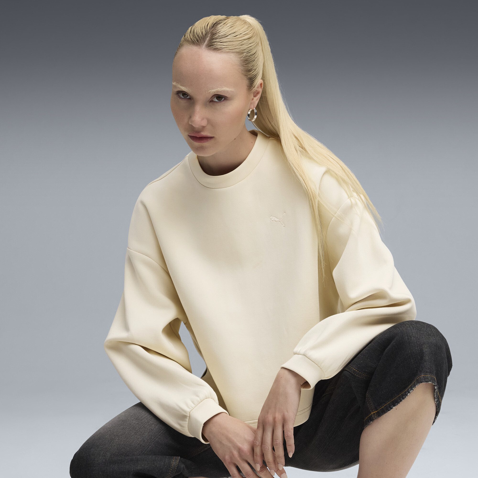 PUMA Sweatshirt Wardrobe Essentials Oversized Sweatshirt günstig online kaufen