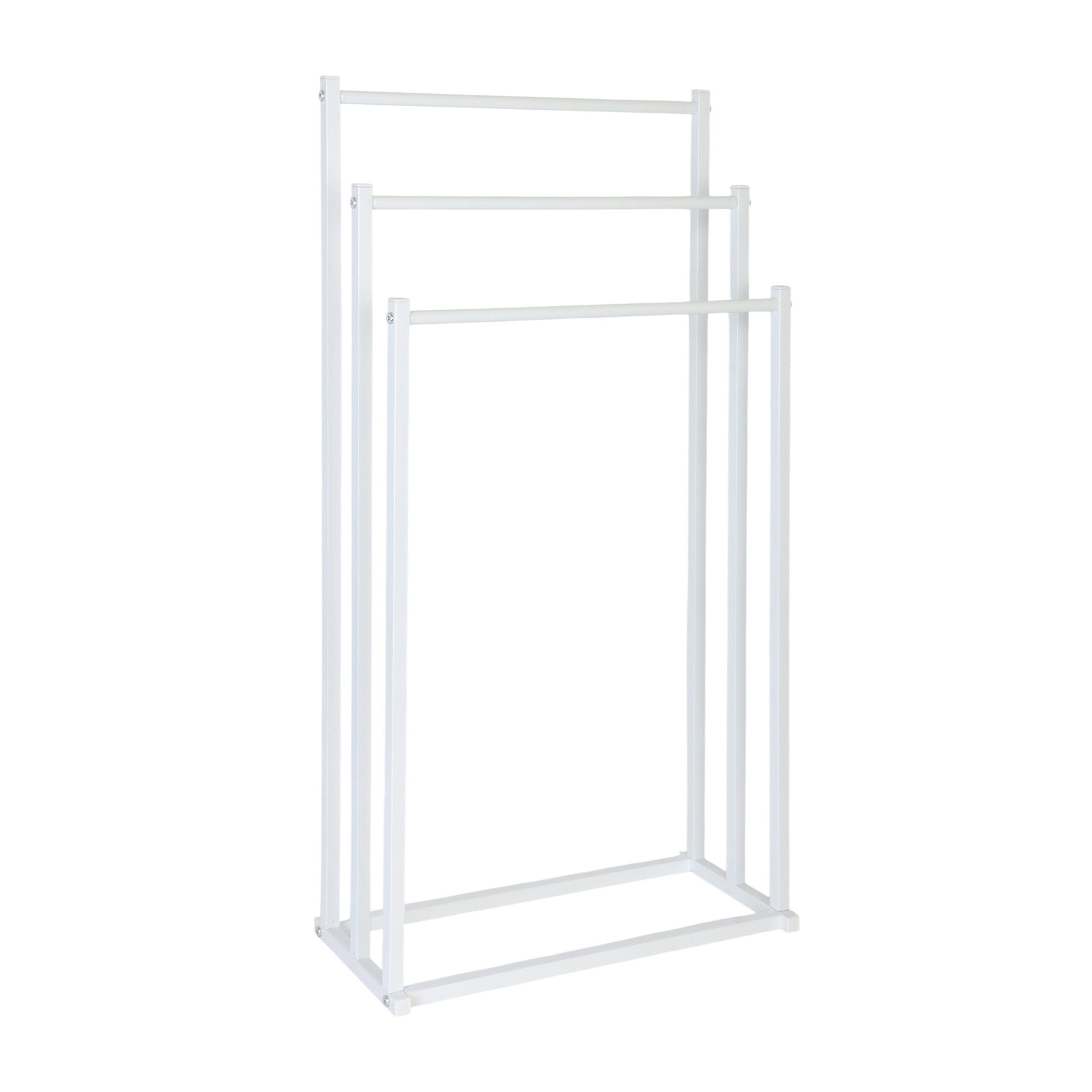 relaxdays Handtuchständer mit 3 Stange, weiß günstig online kaufen