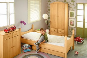 BioKinder - Das gesunde Kinderzimmer Kommode Noah, mit 2 Schubladen, 2 Fächern und 1 festen Regalboden