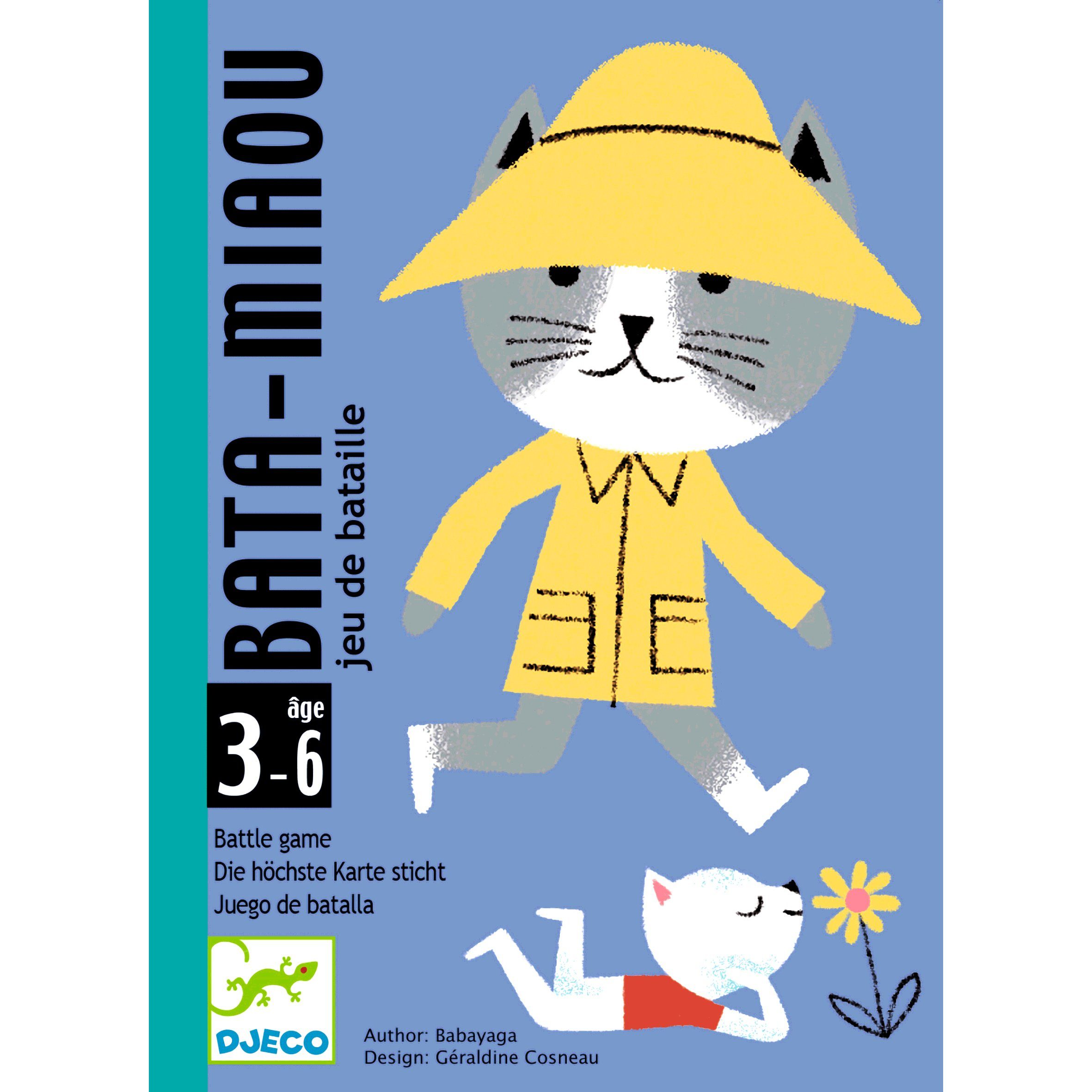 DJECO Spiel Bata - Miaou Stichspiel für die ganz Kleinen mit lustigen Kätzchen