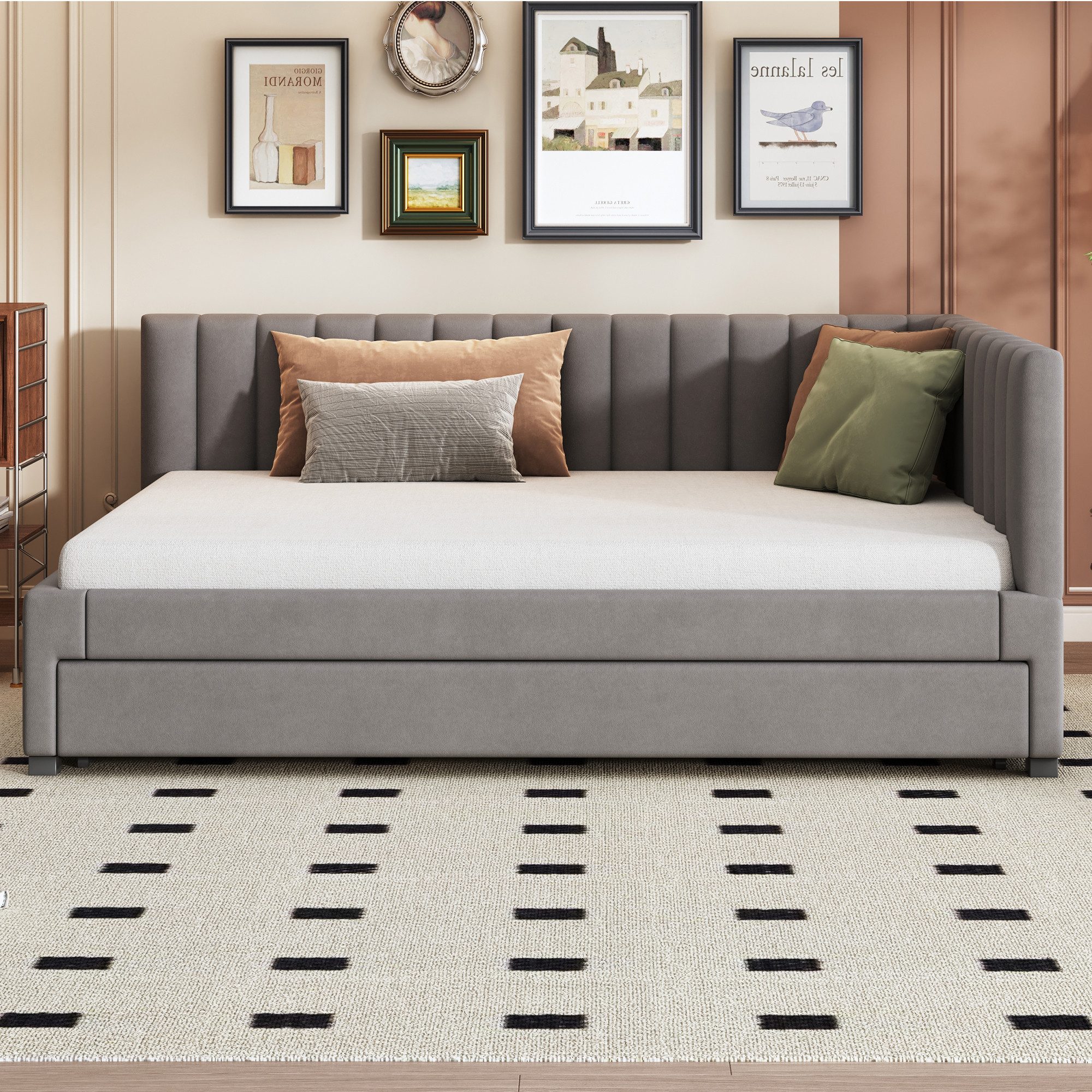 Merax Daybett 140x200cm mit Ausziehbett 90x190cm (Jugendbett Kinderbett, 1 günstig online kaufen