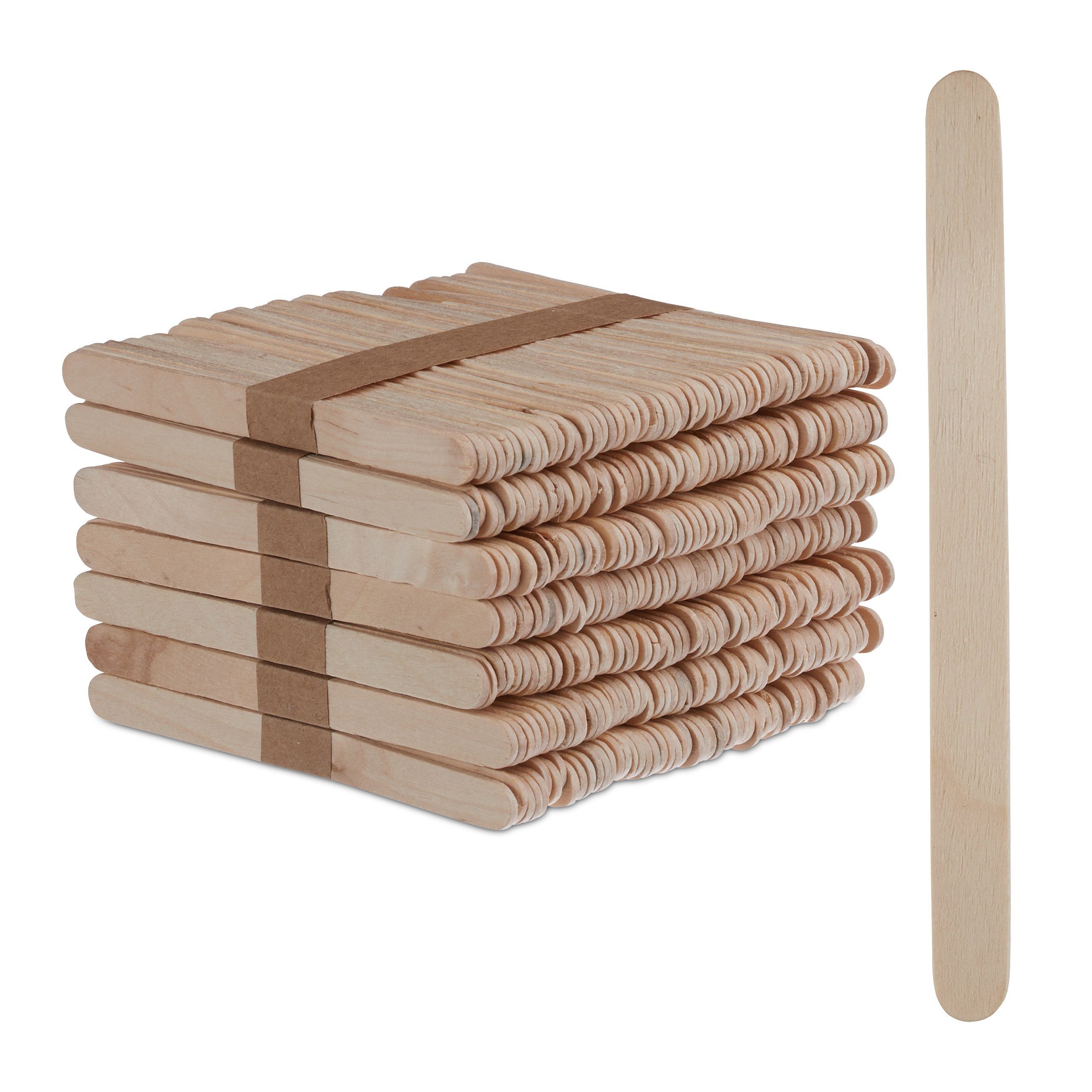relaxdays Rührstab Eisstiele 500 cm 21 Stück, aus L: Holz