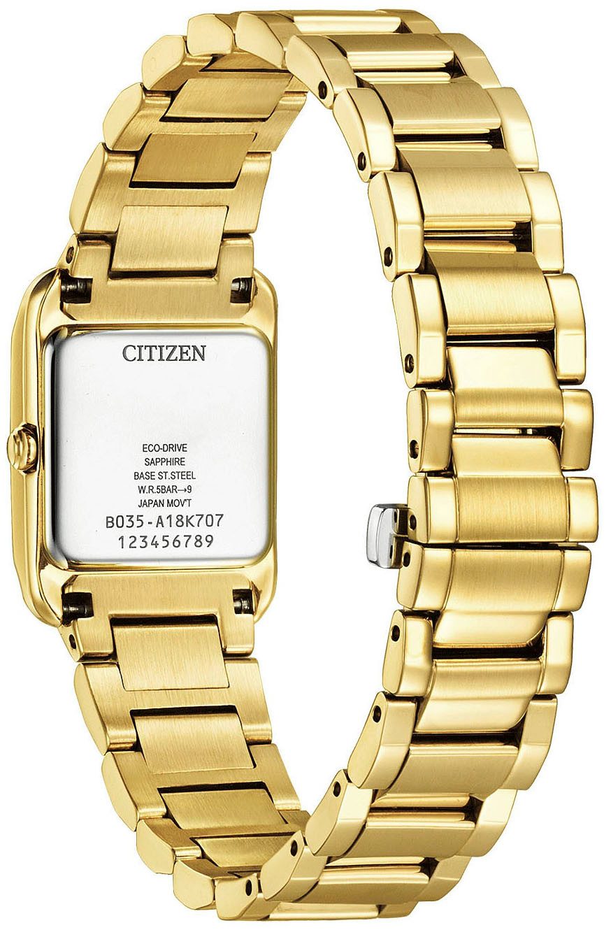Citizen Solaruhr EW5602-81D, Armbanduhr, Damenuhr, Edelstahlarmband, Saphirglas